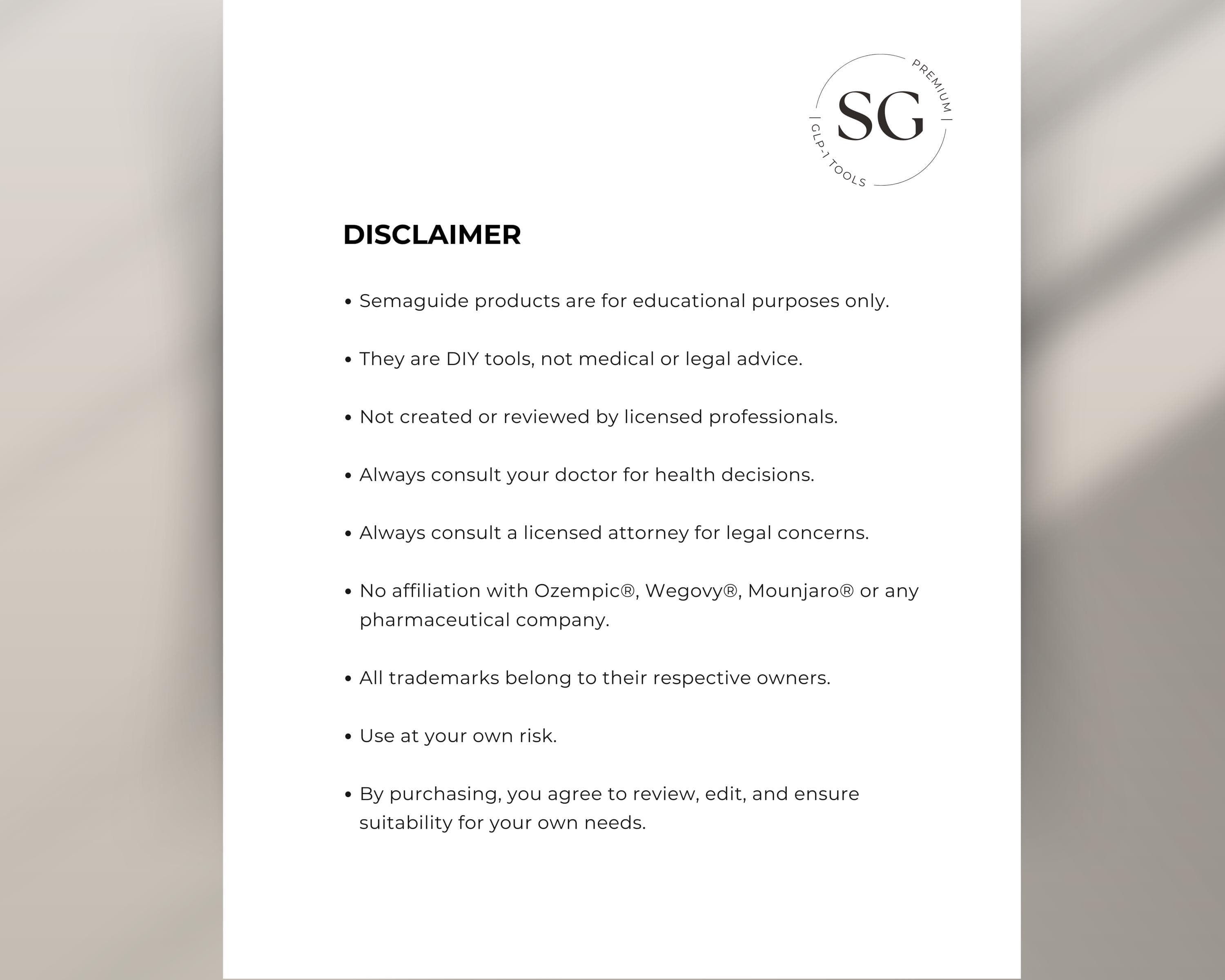 GLP-1 Weight Loss Tracker | Injection & Side Effects Journal (Digital Download)