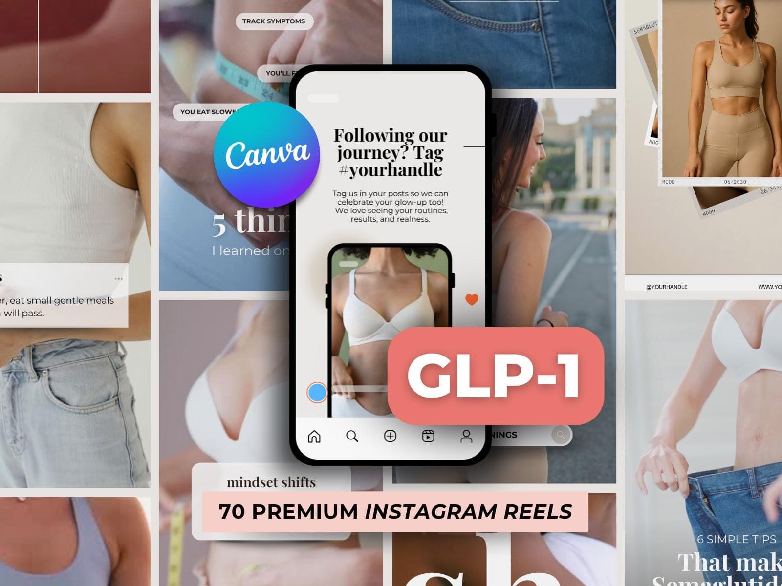 Semaglutide Weight Loss Reels, Nurse Injector Instagram Templates (Canva Designs)