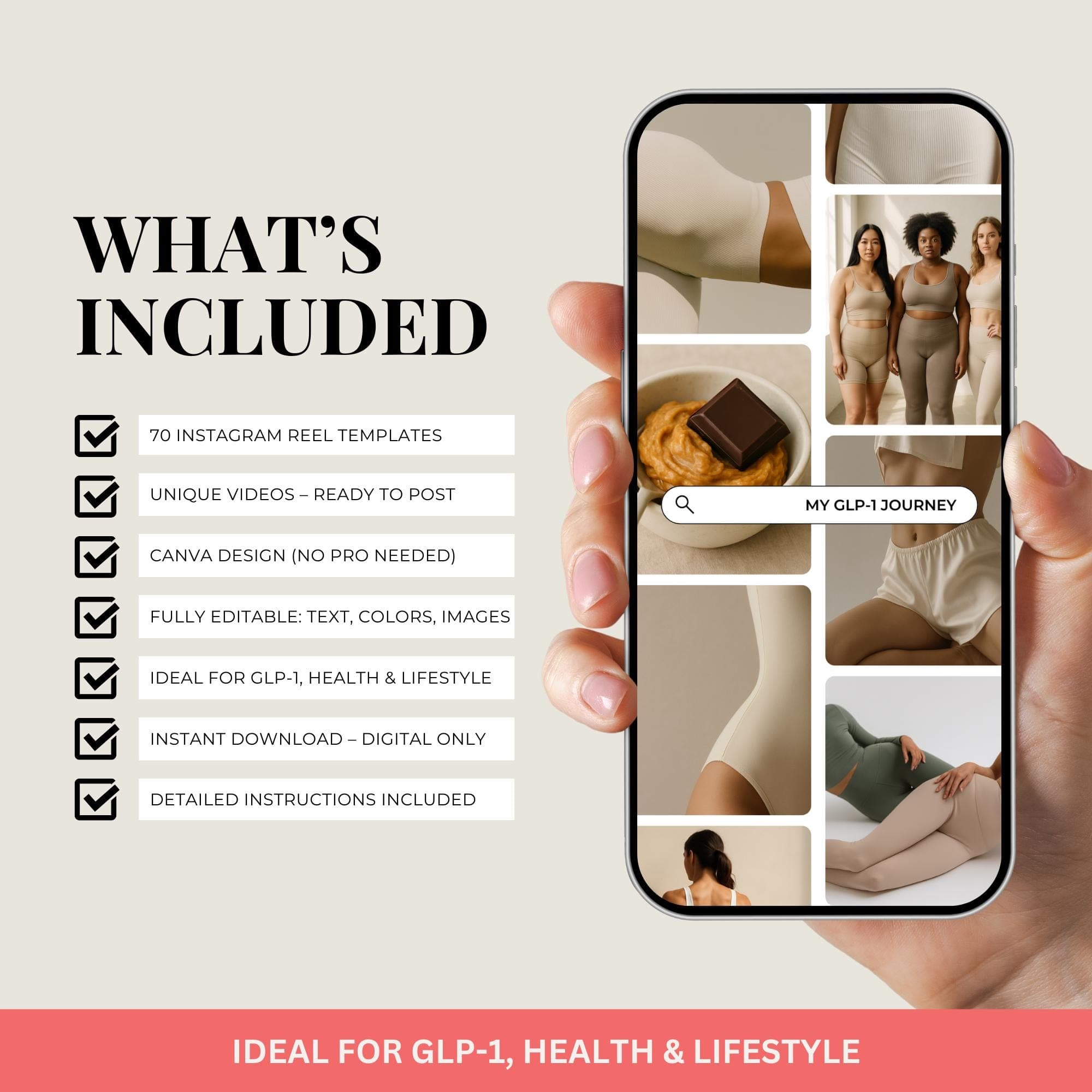 Semaglutide Weight Loss Reels, Nurse Injector Instagram Templates (Canva Designs)