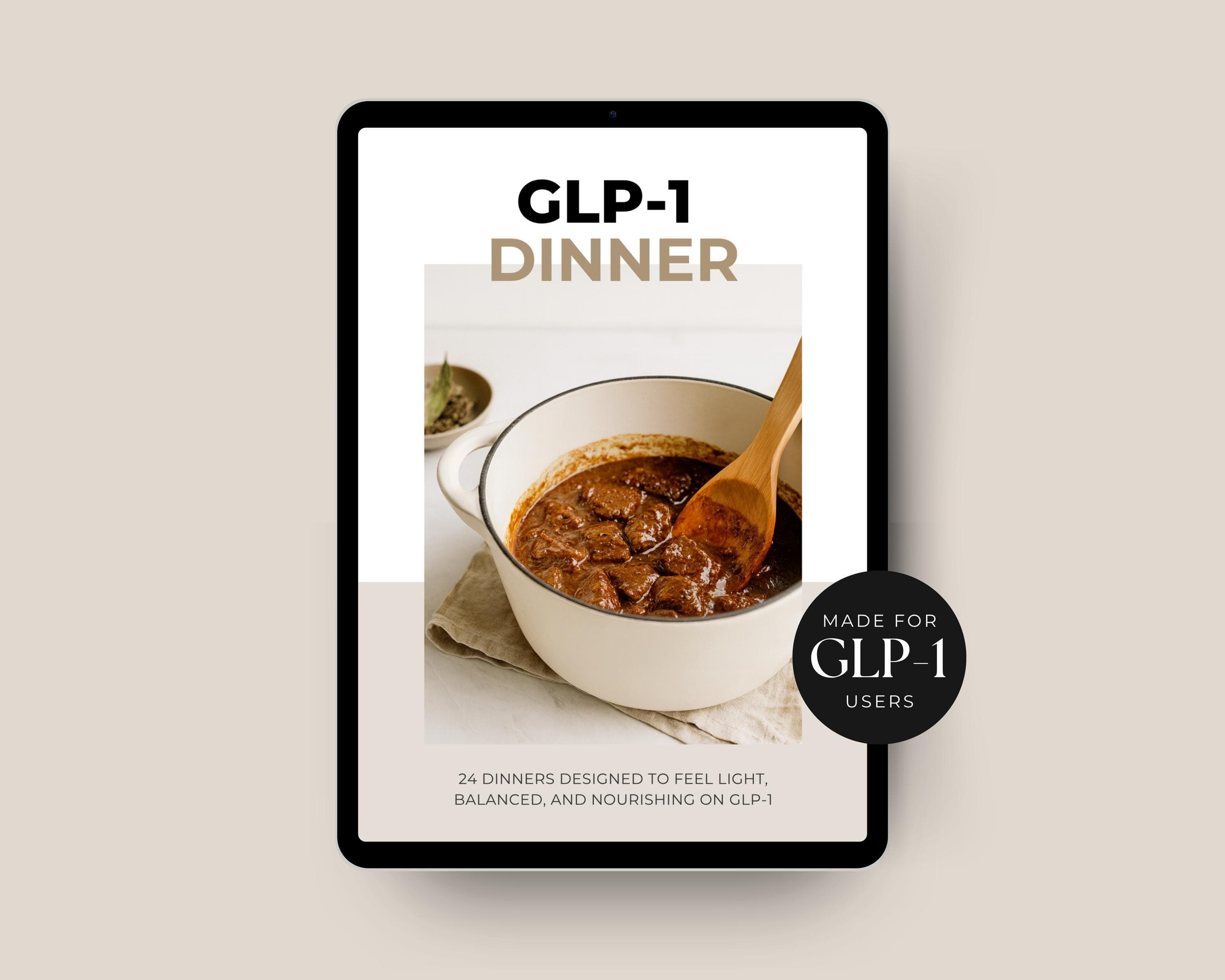 GLP-1 Dinner Meal Plan Bundle, Healthy Recipes (Instant Download)