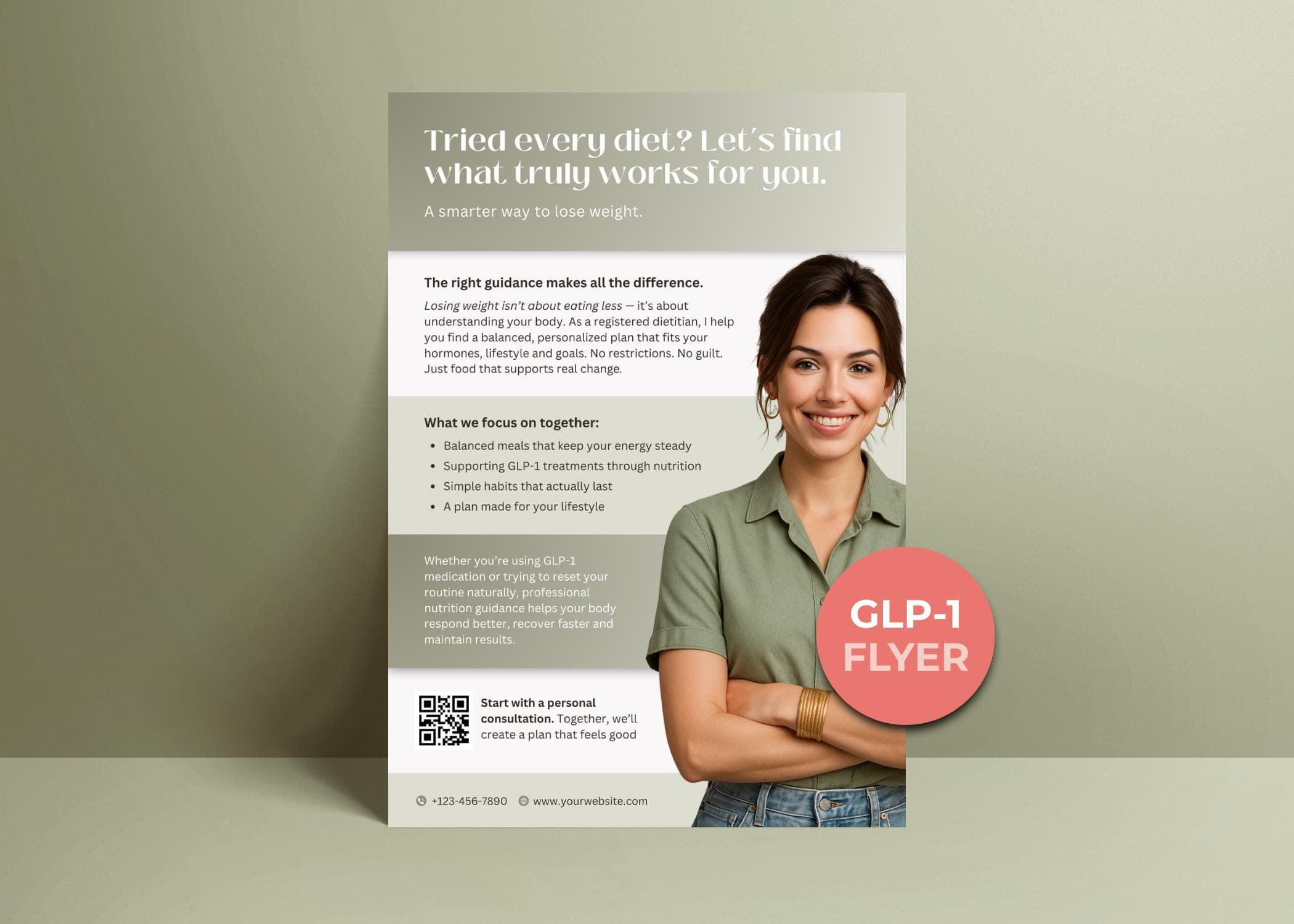 Tirzepatide Zepbound Weight Loss Flyer, Canva Patient Education Template