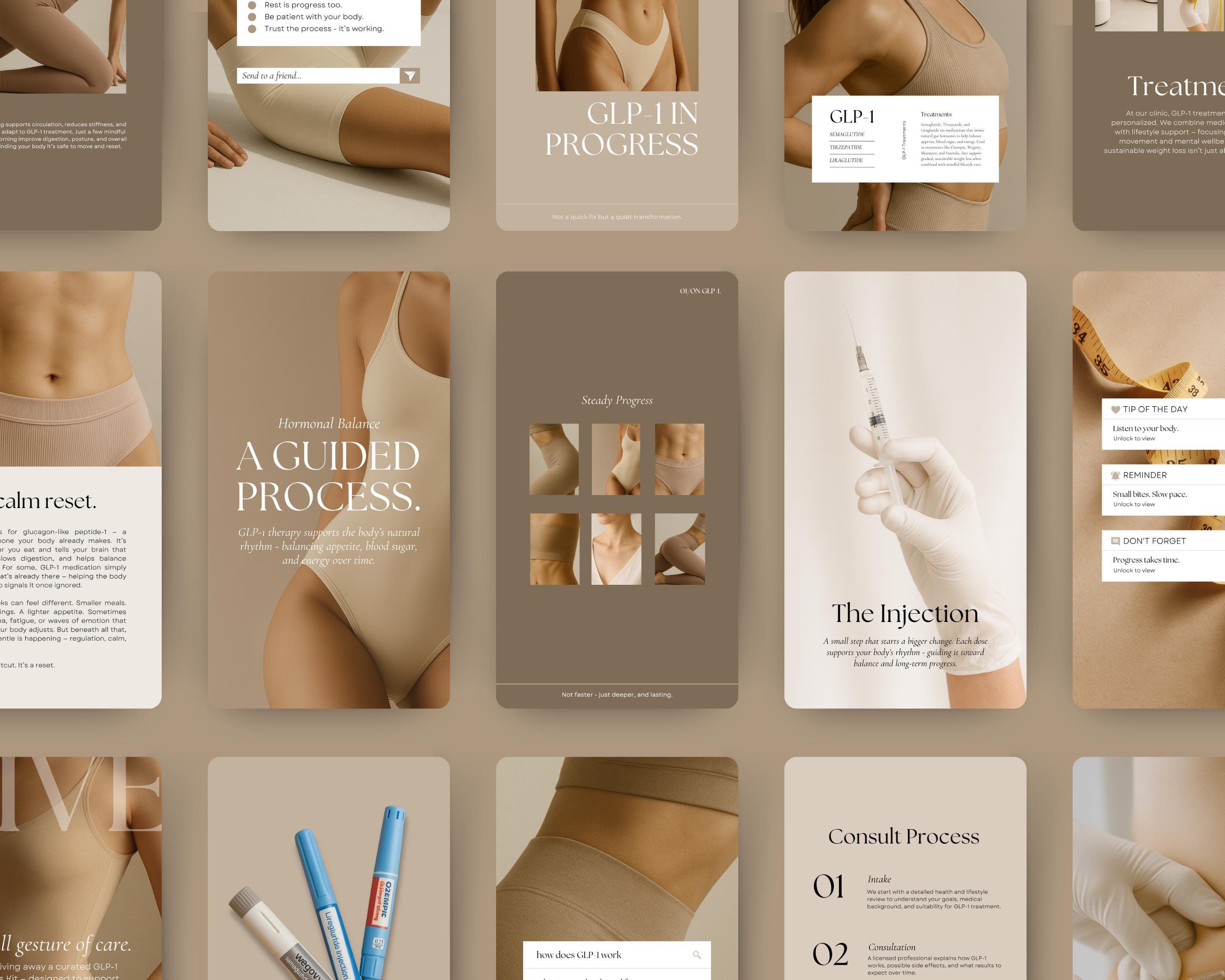 Editable GLP1 Social Media Templates, Medspa Instagram Story (Canva)