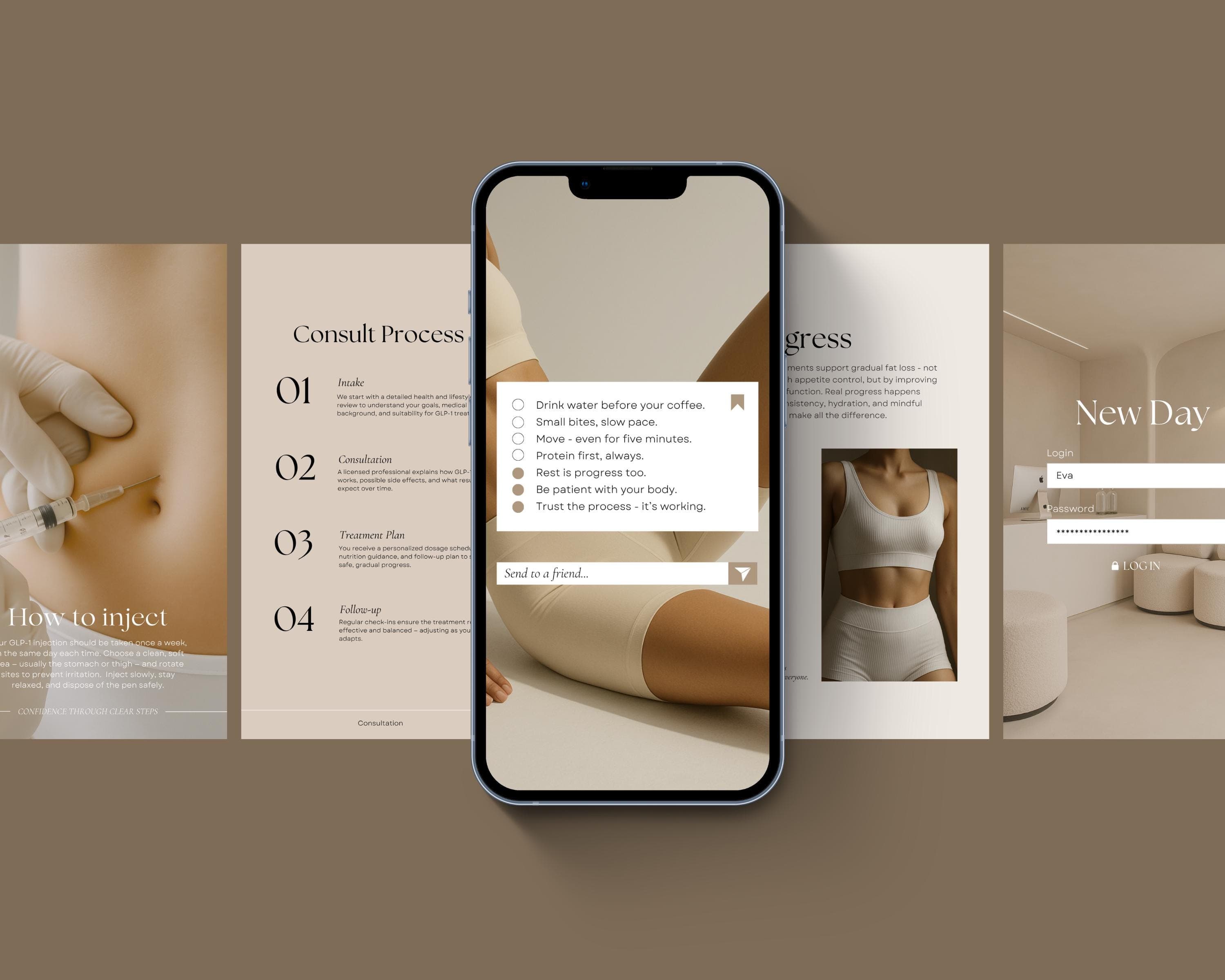 Editable GLP1 Social Media Templates, Medspa Instagram Story (Canva)