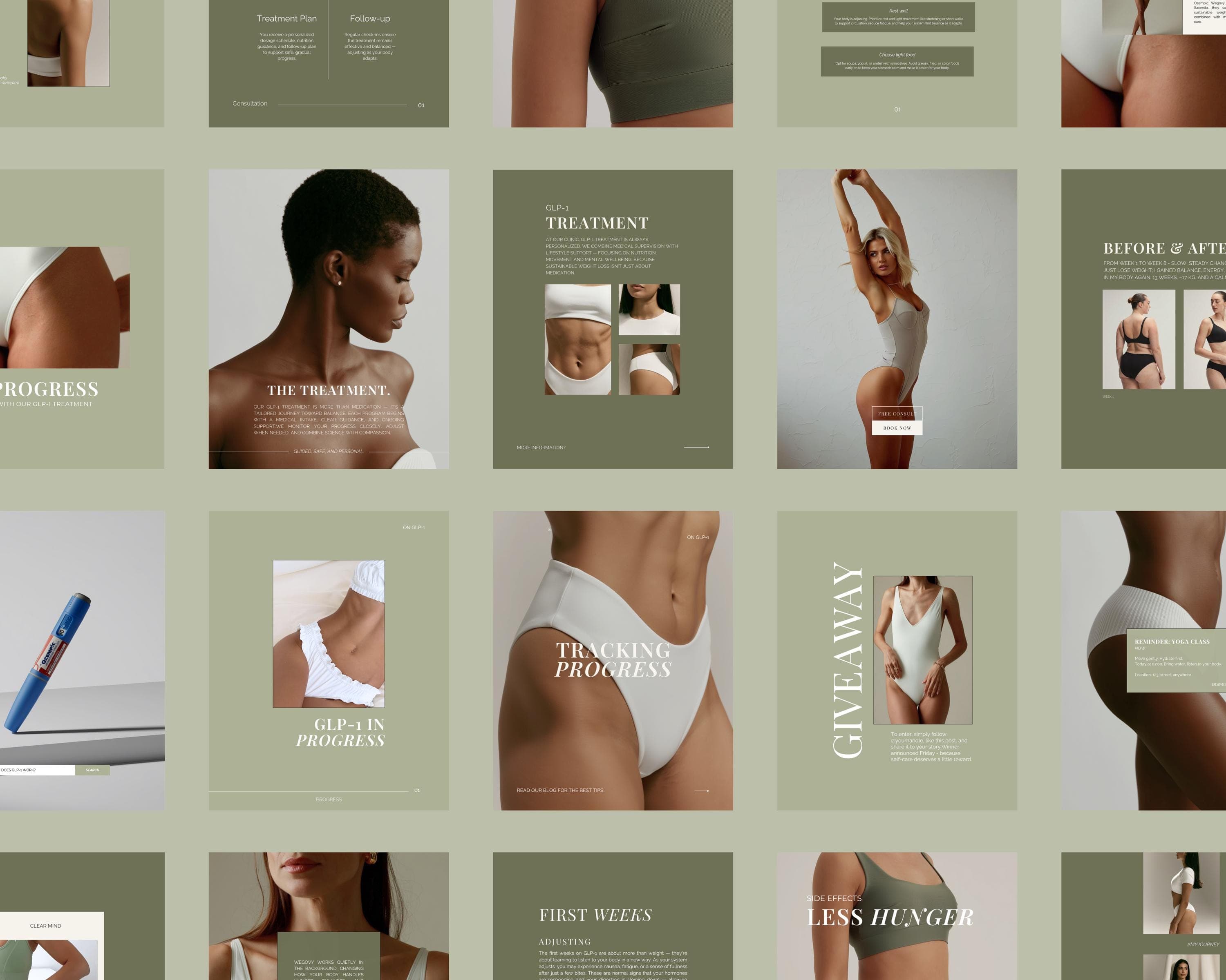Weight Loss Coach Instagram Templates, Editable Canva Wellness Posts | Health & Weight Loss Coaching Social Media Kit