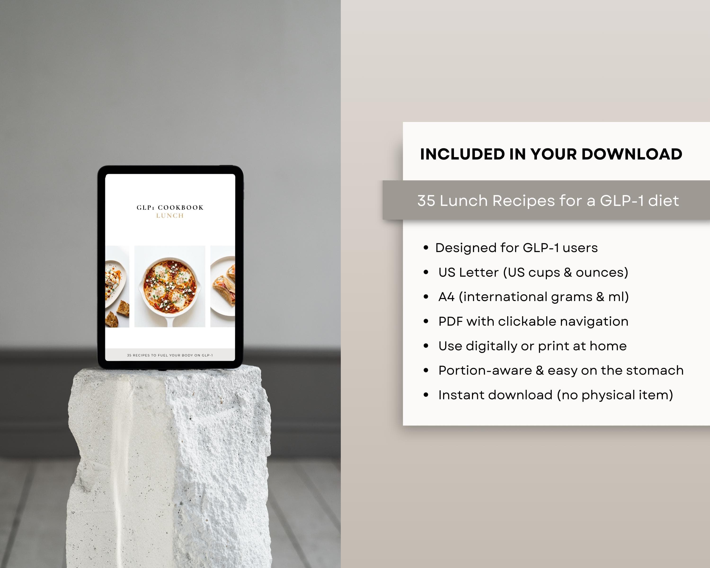 High Protein Lunch Meal Prep | 35 GLP-1 Recipes for Weight Loss & Steady Energy | Easy Make-Ahead PDF Cookbook