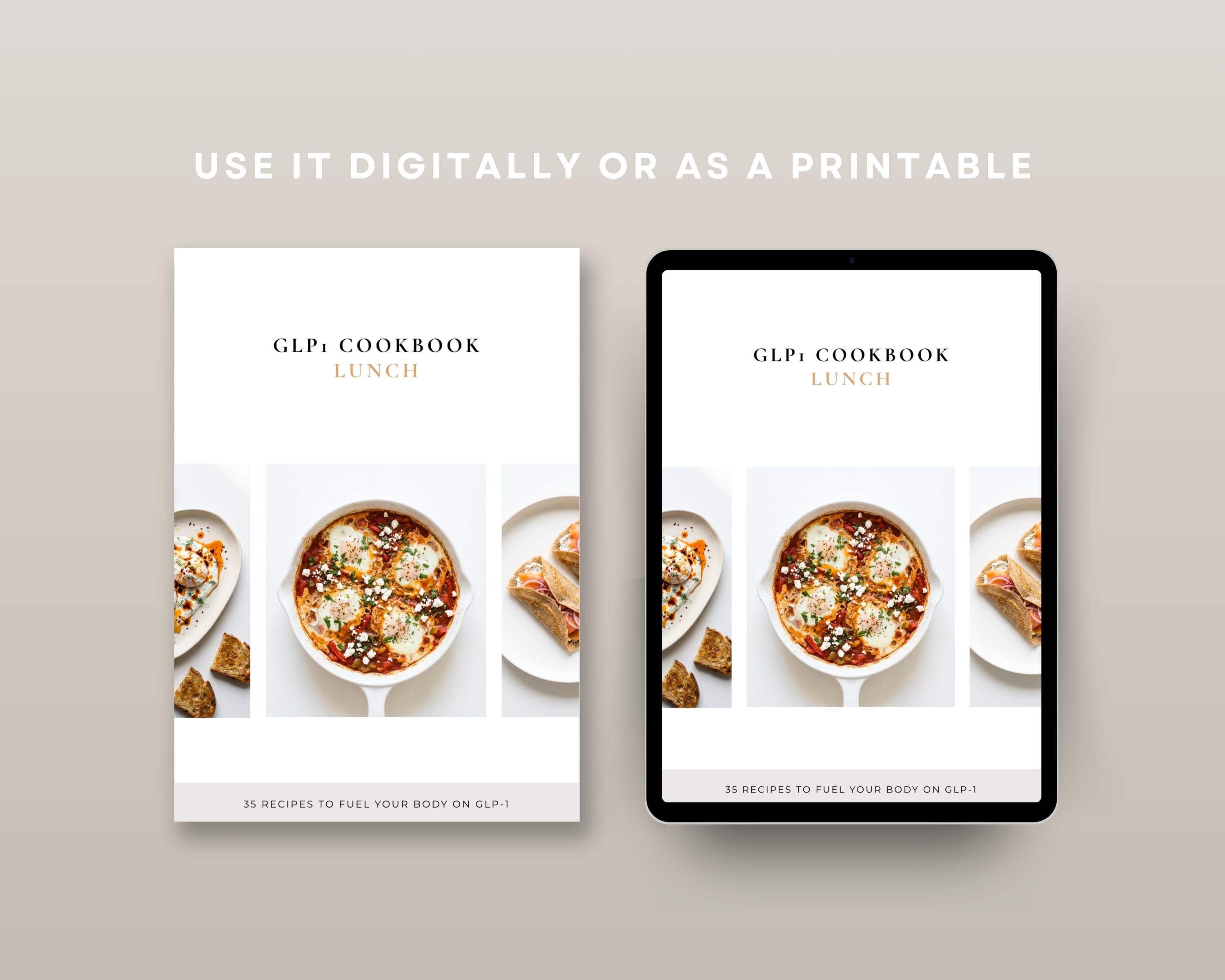 High Protein Lunch Meal Prep | 35 GLP-1 Recipes for Weight Loss & Steady Energy | Easy Make-Ahead PDF Cookbook