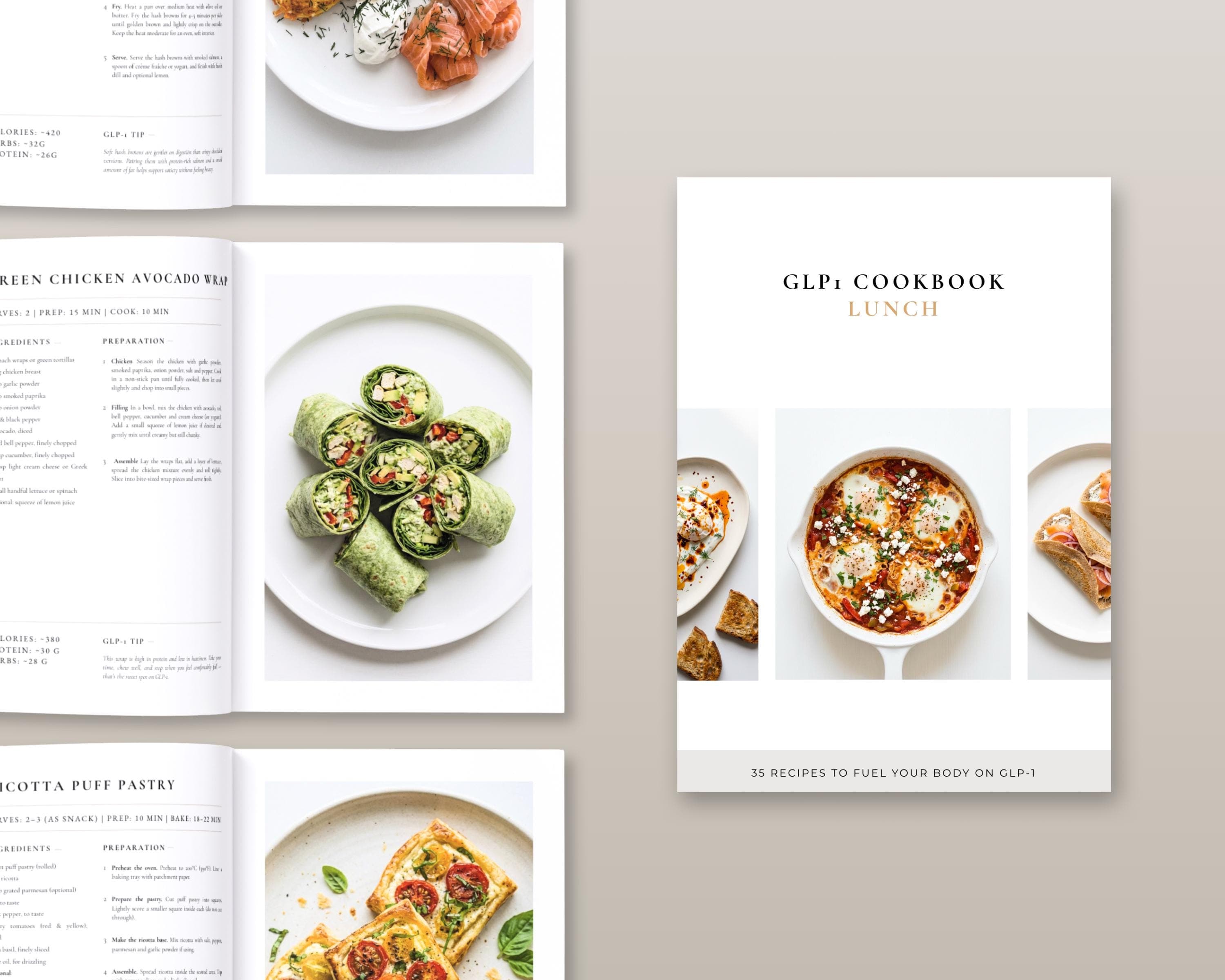 High Protein Lunch Meal Prep | 35 GLP-1 Recipes for Weight Loss & Steady Energy | Easy Make-Ahead PDF Cookbook