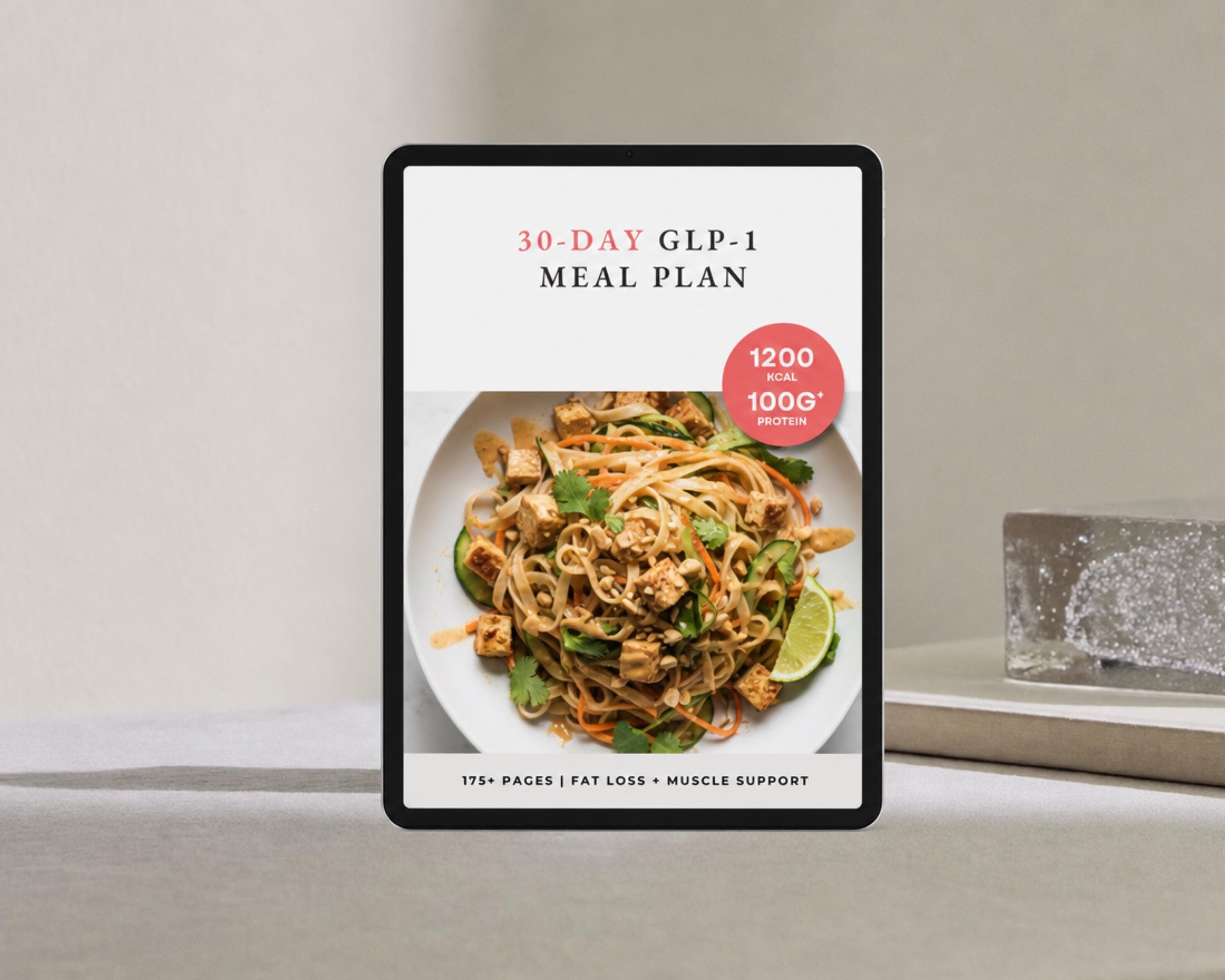 30 Day GLP-1 Meal Plan, Monthly High Protein Meal Planner with Weekly Grocery Lists, Complete GLP1 Diet Reset, 4 Week PDF