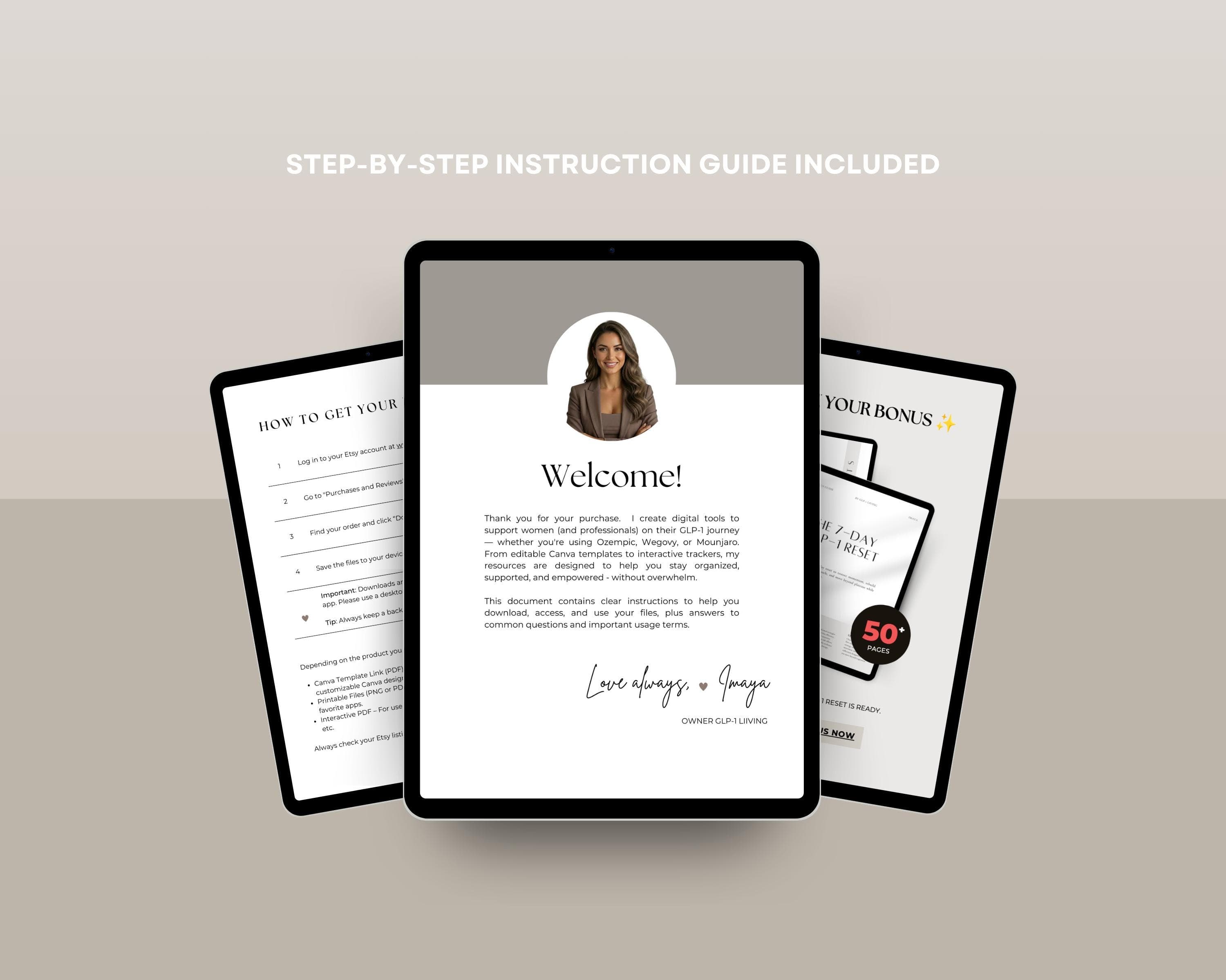 GLP-1 Easy Meal Plan, 7 Day High Protein Meals & Simple Meal Prep for Busy Days, Quick GLP1 Recipes + Grocery List, PDF