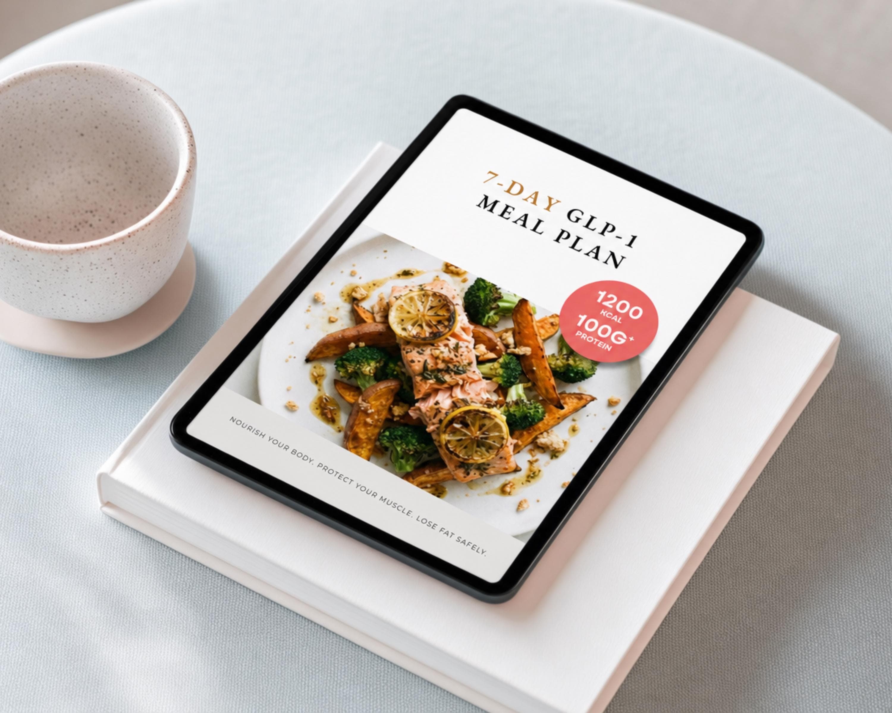GLP-1 Easy Meal Plan, 7 Day High Protein Meals & Simple Meal Prep for Busy Days, Quick GLP1 Recipes + Grocery List, PDF