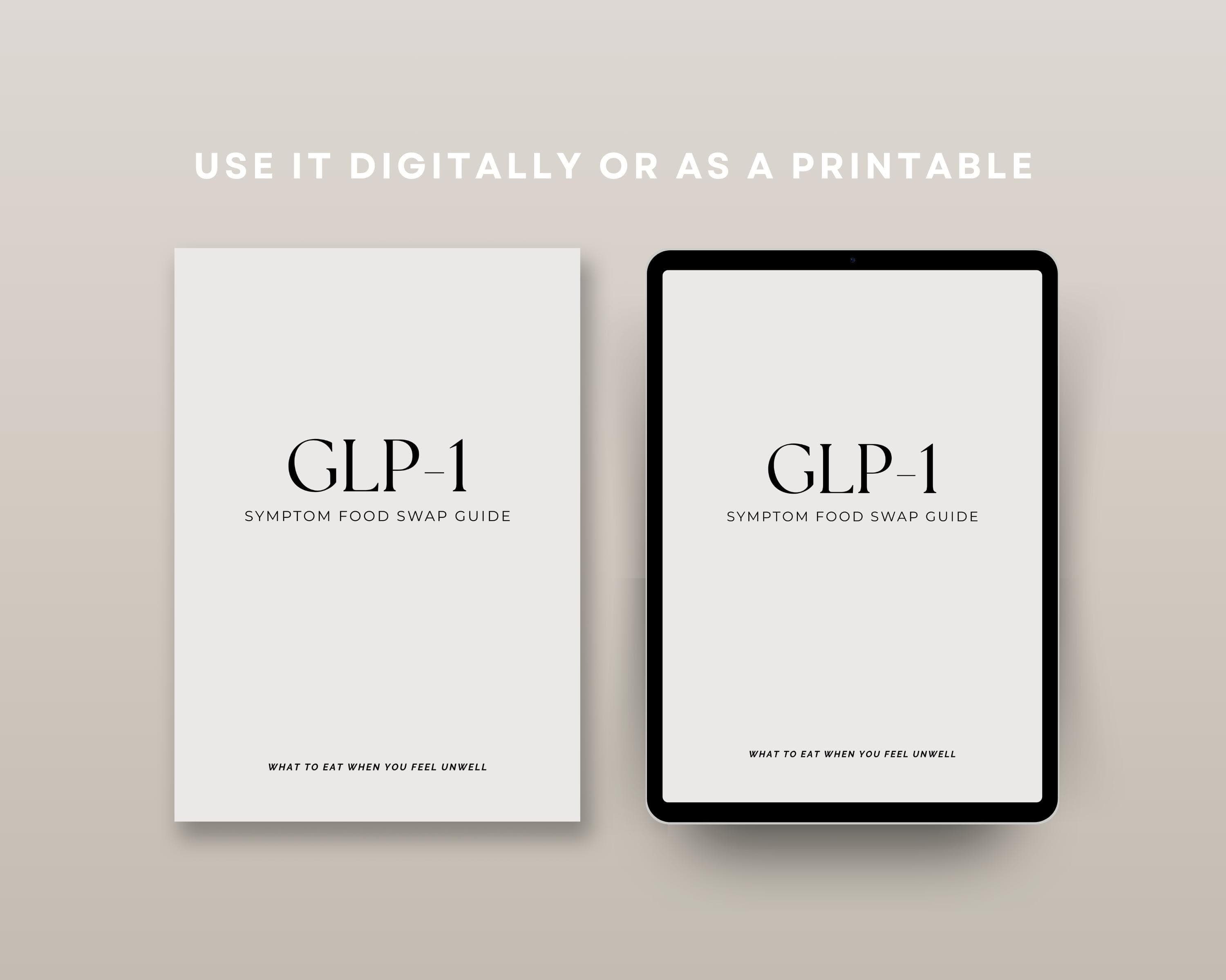 GLP-1 Food Swap Guide for Beginners | Semaglutide & Tirzepatide Diet Swaps | Symptom Friendly Foods | GLP1 Nausea Help Printable