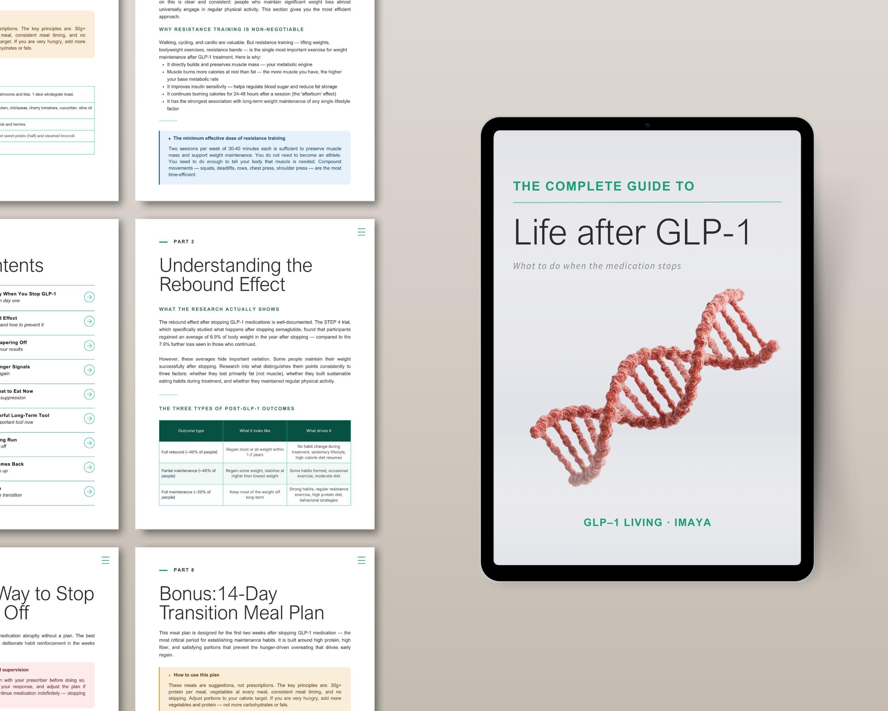 Life After GLP1 Guide Keep Weight Off After Weight Loss Medication 14 Day Meal Plan Digital Download PDF Ebook