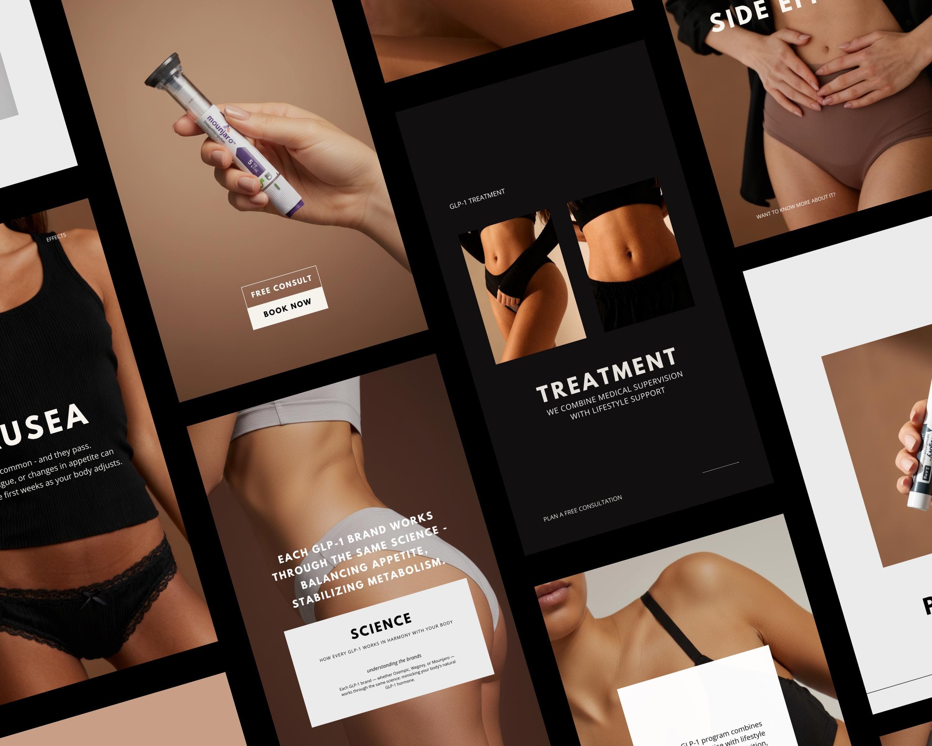 Medical Weight Loss Templates Editable in Canva | GLP-1 Instagram Story Templates for Clinics | Semaglutide Medical Social Media Kit