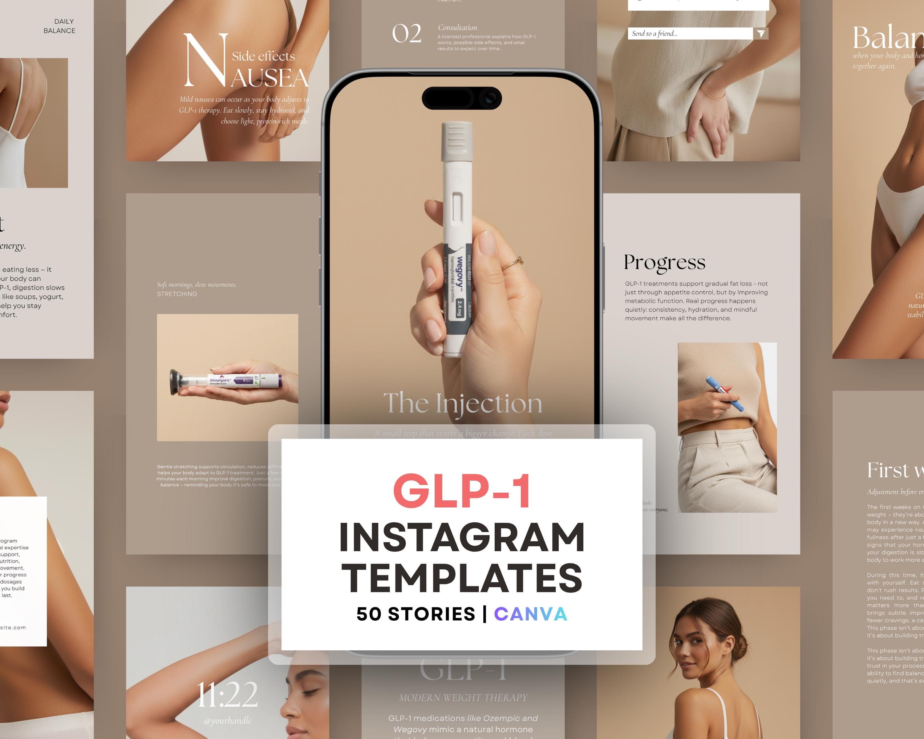 Medspa Before After Instagram Story Templates | Editable Canva Esthetician Result Posts | Skin Transformation Slides for Beauty Clinics