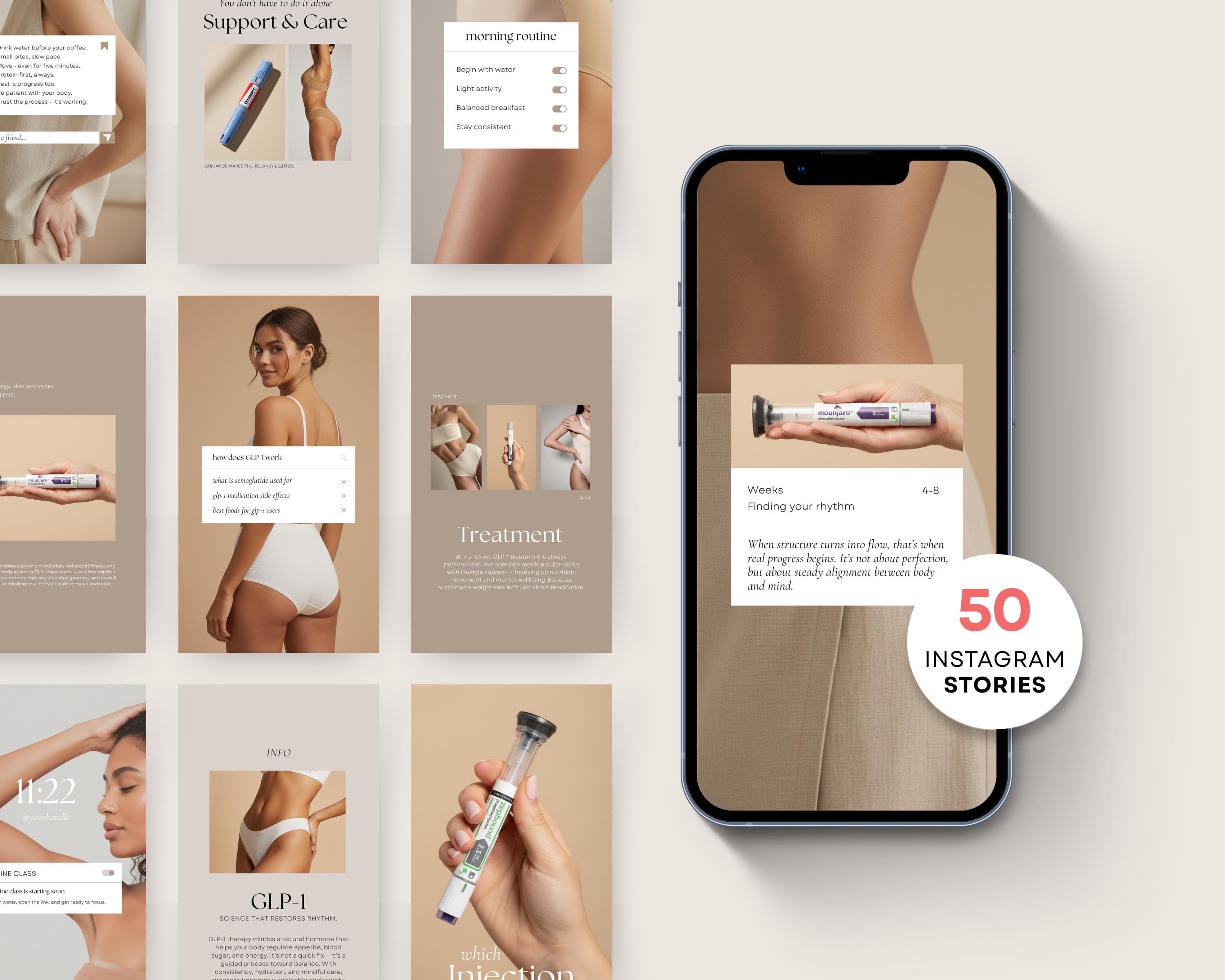 Medspa Before After Instagram Story Templates | Editable Canva Esthetician Result Posts | Skin Transformation Slides for Beauty Clinics