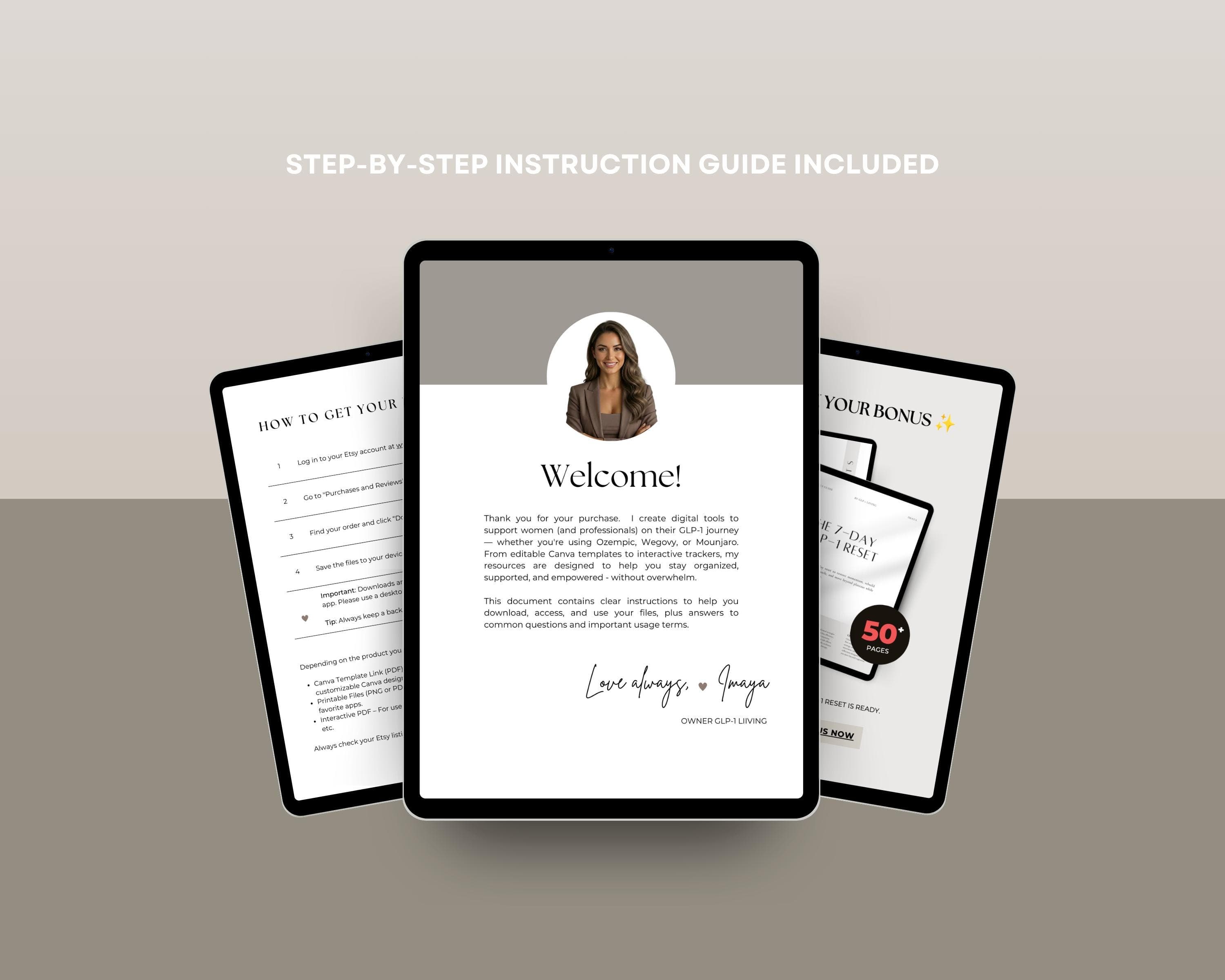GLP-1 Informational Flyer, Editable Canva Info Sheet for Weight Loss Clinics