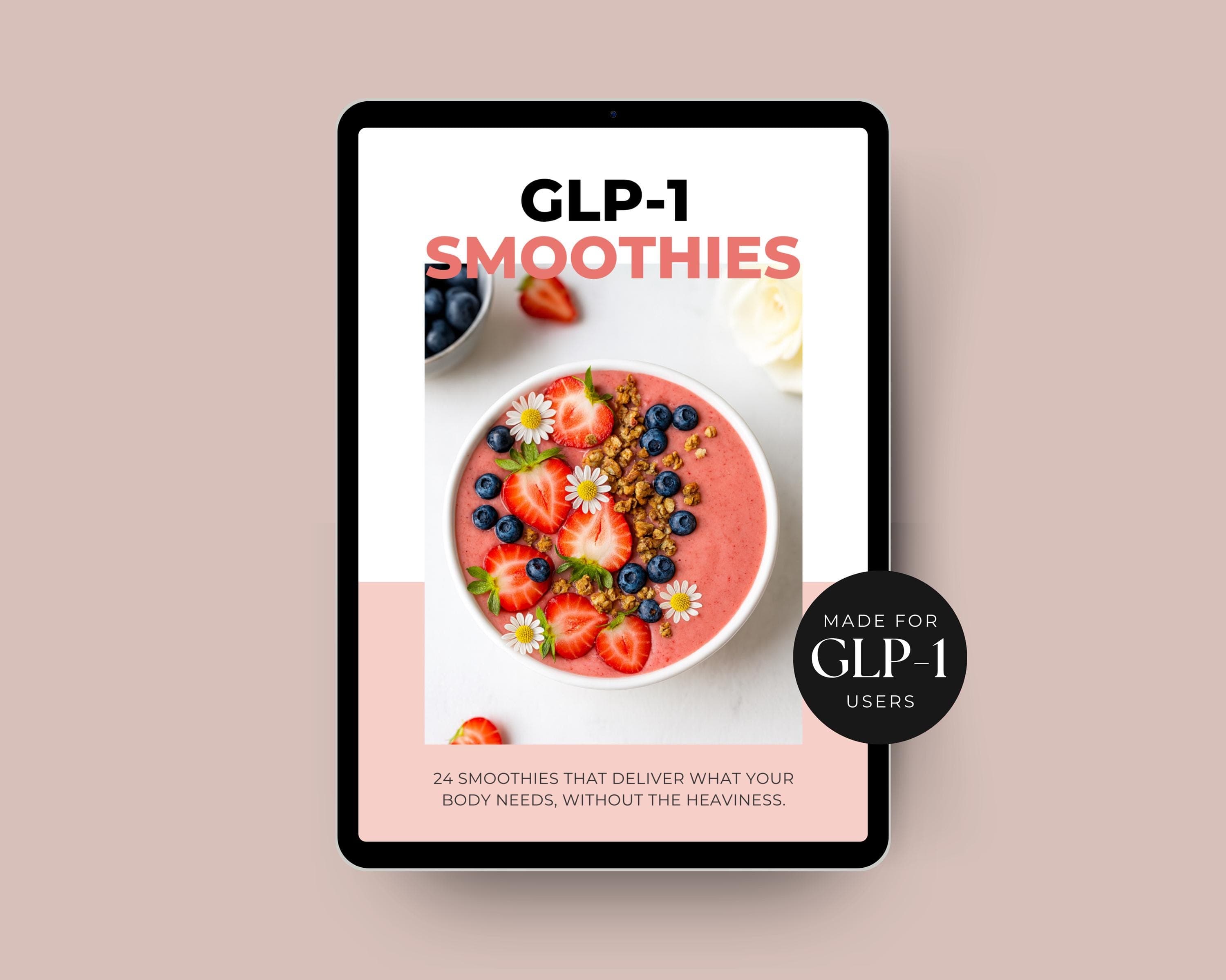 GLP-1 Smoothie Meal Plan, Weight Loss Recipes, Food Tracker (Digital Download)
