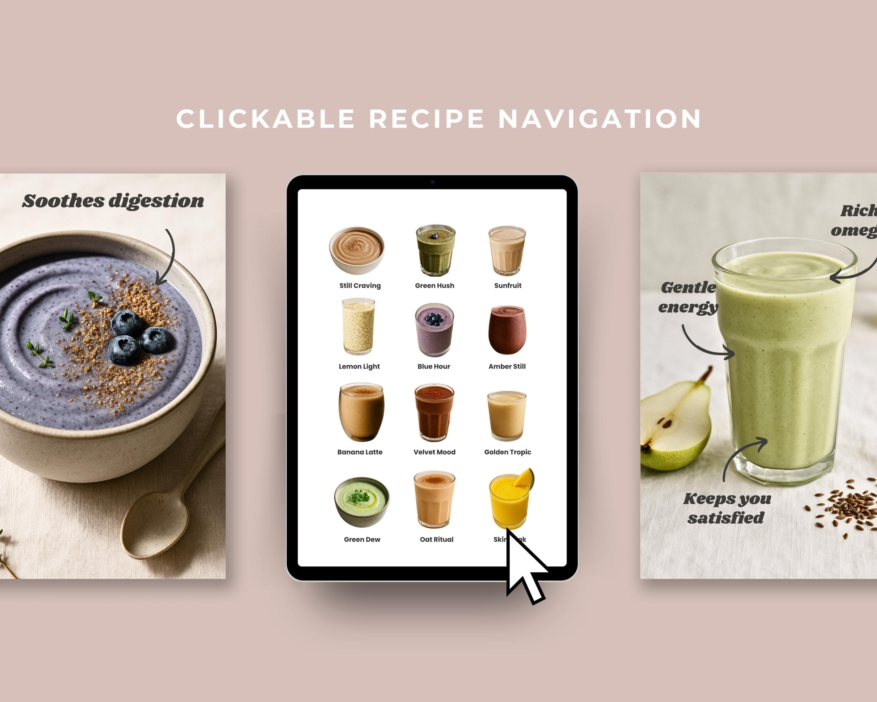 GLP-1 Smoothie Meal Plan, Weight Loss Recipes, Food Tracker (Digital Download)