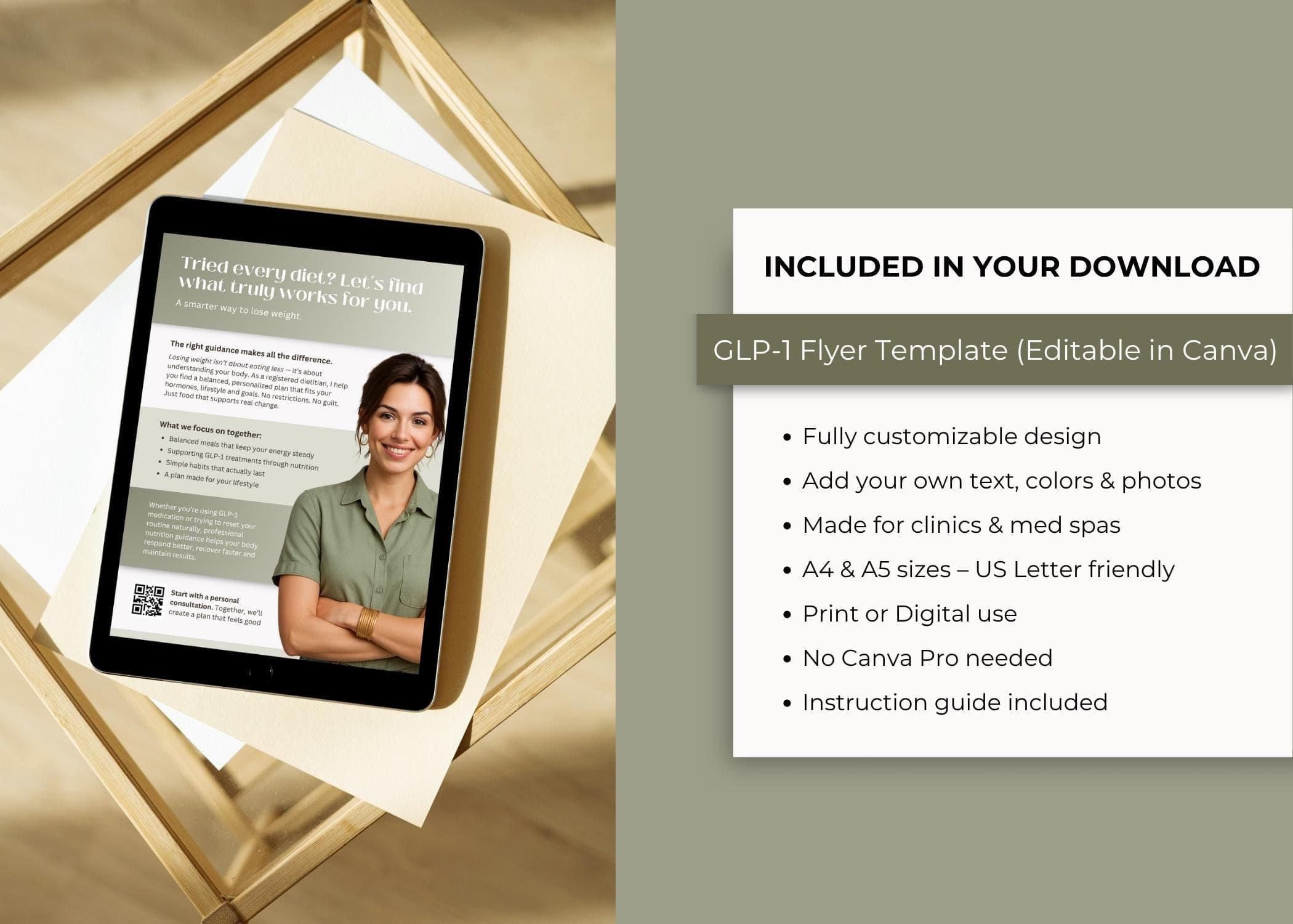 Tirzepatide Zepbound Weight Loss Flyer, Canva Patient Education Template