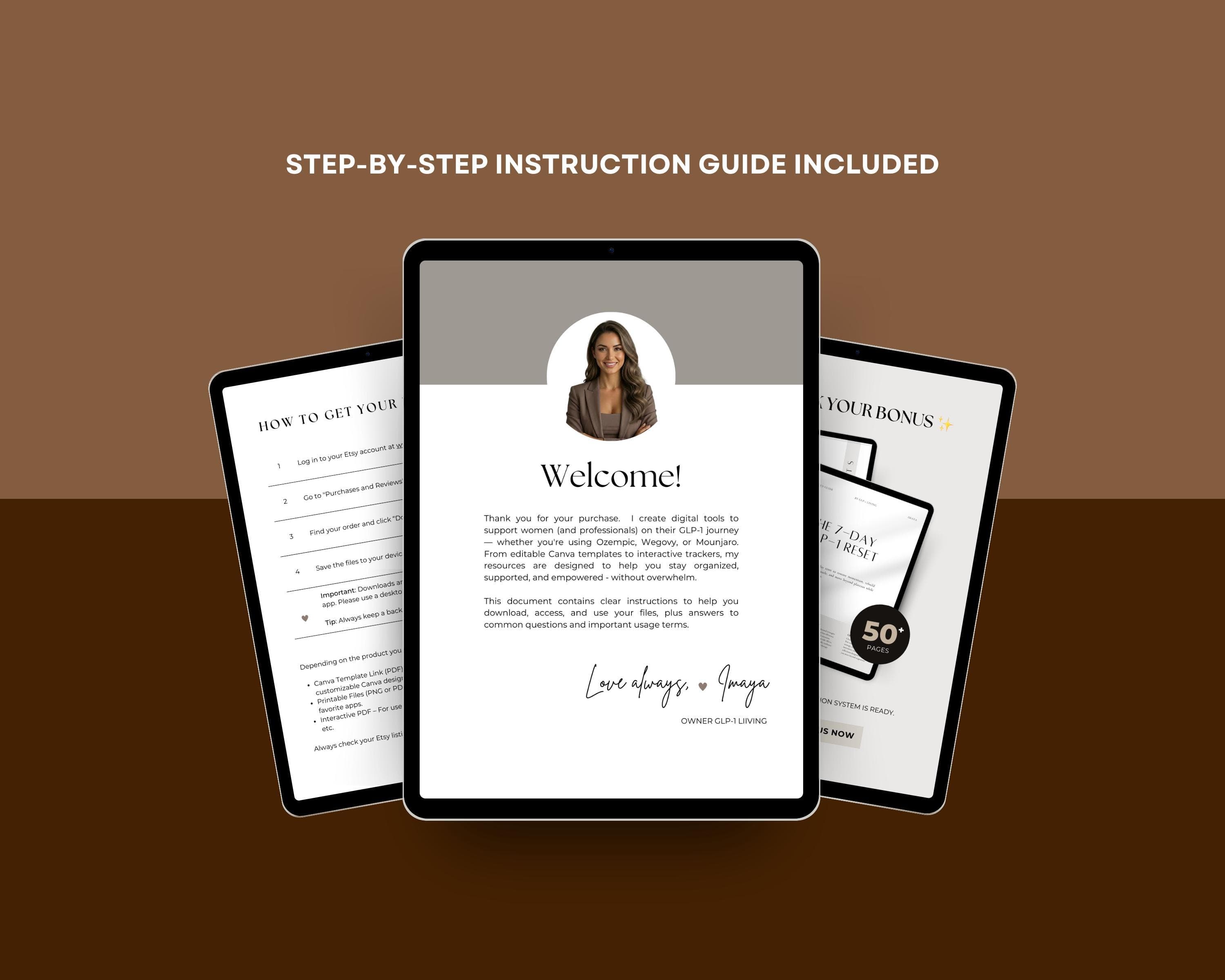 GLP-1 Weight Loss Canva Templates, Medspa Instagram Posts, Editable
