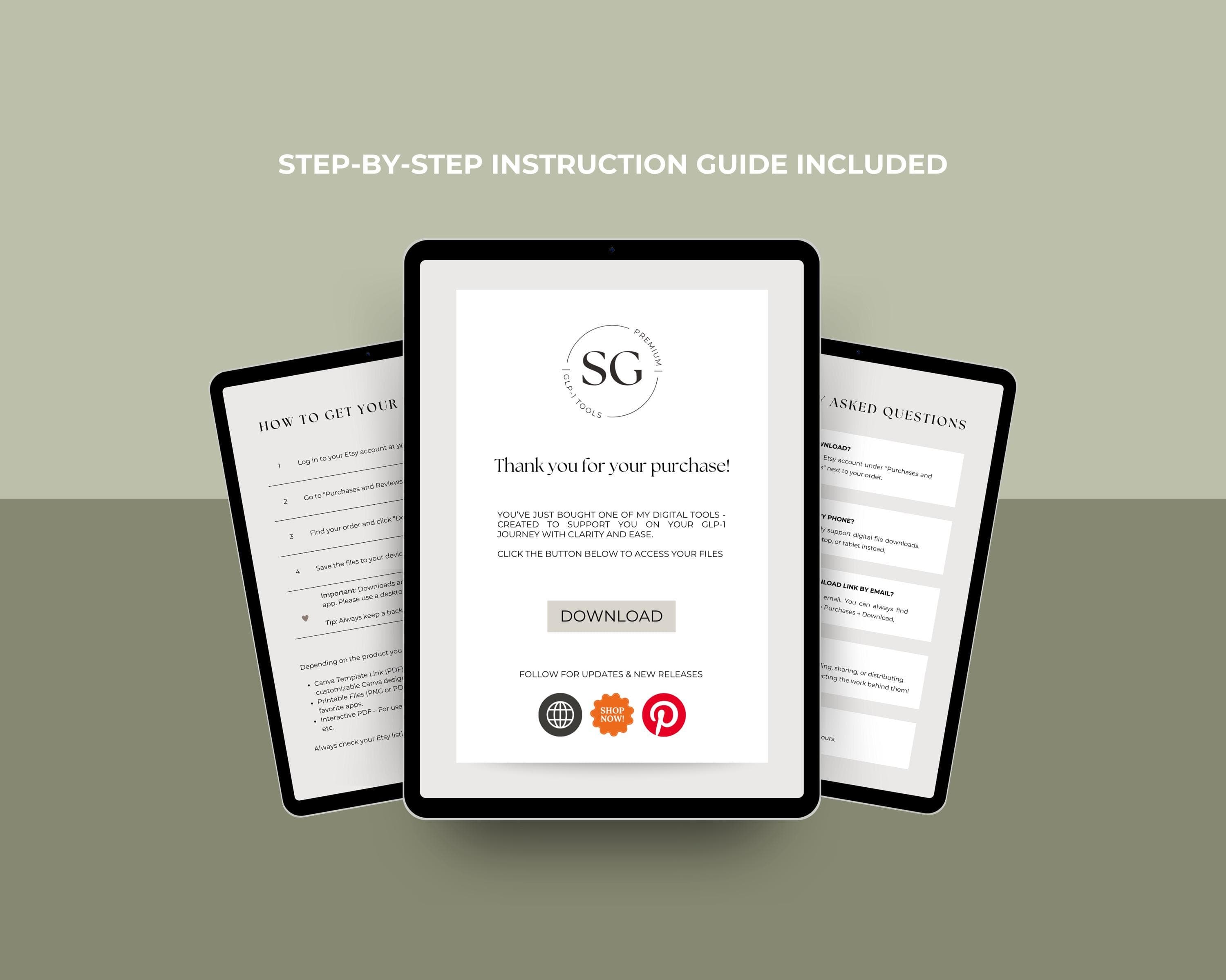 GLP-1 Social Media Canva Templates, Weight Loss Marketing Kit
