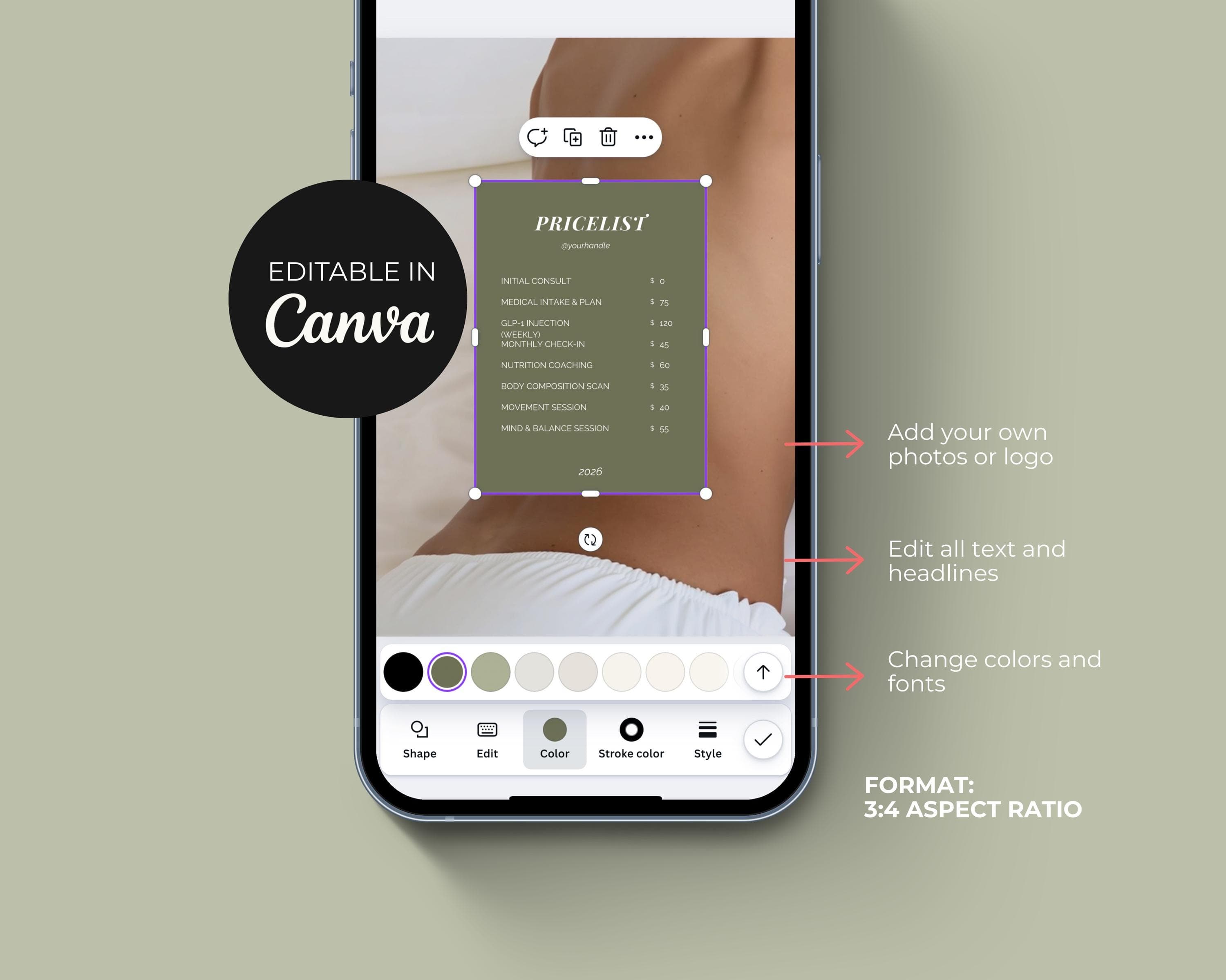 Weight Loss Coach Instagram Templates, Editable Canva Wellness Posts | Health & Weight Loss Coaching Social Media Kit