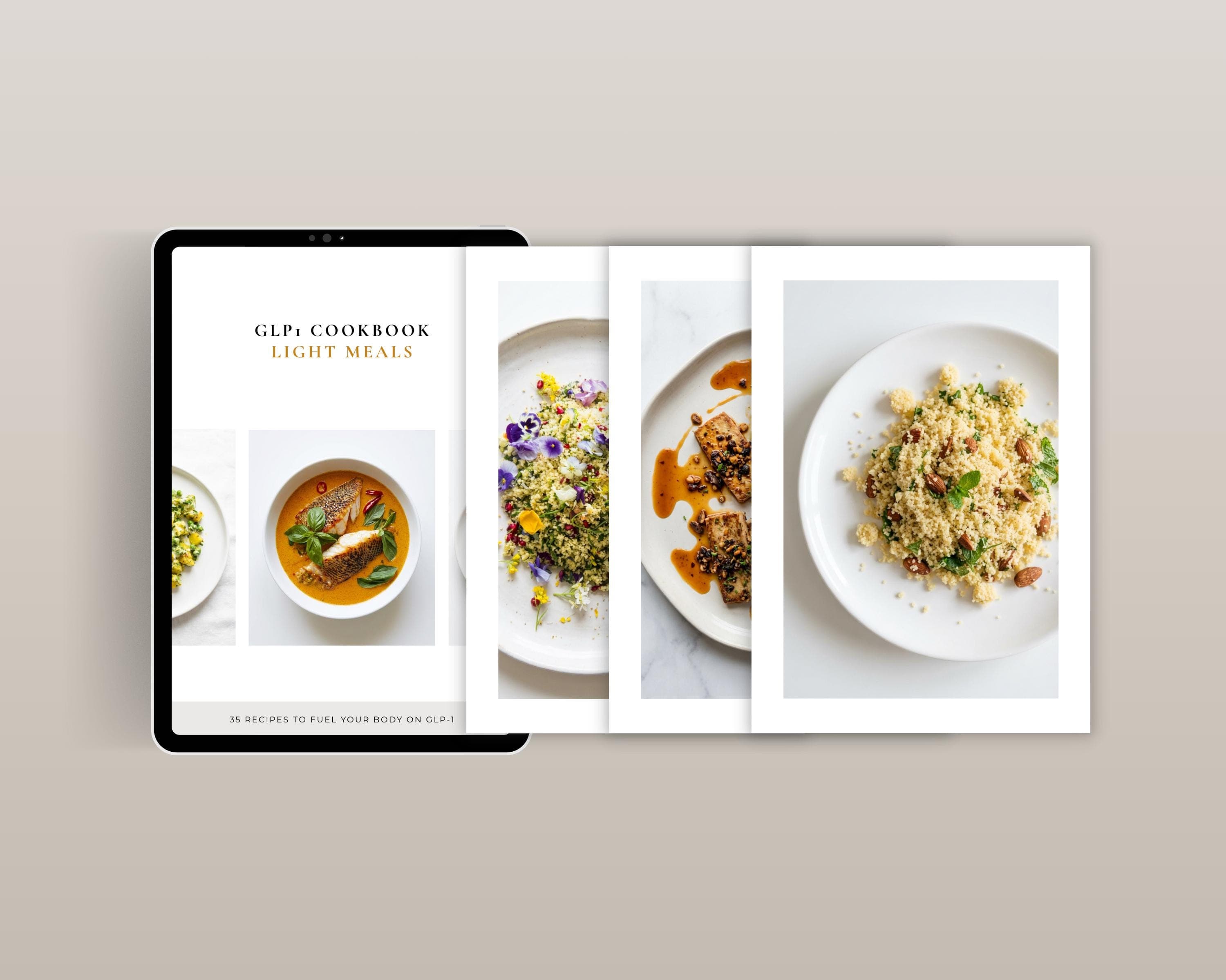 GLP-1 Light Meals Cookbook | 35 Small-Portion High Protein Recipes for Low Appetite | Instant PDF Download