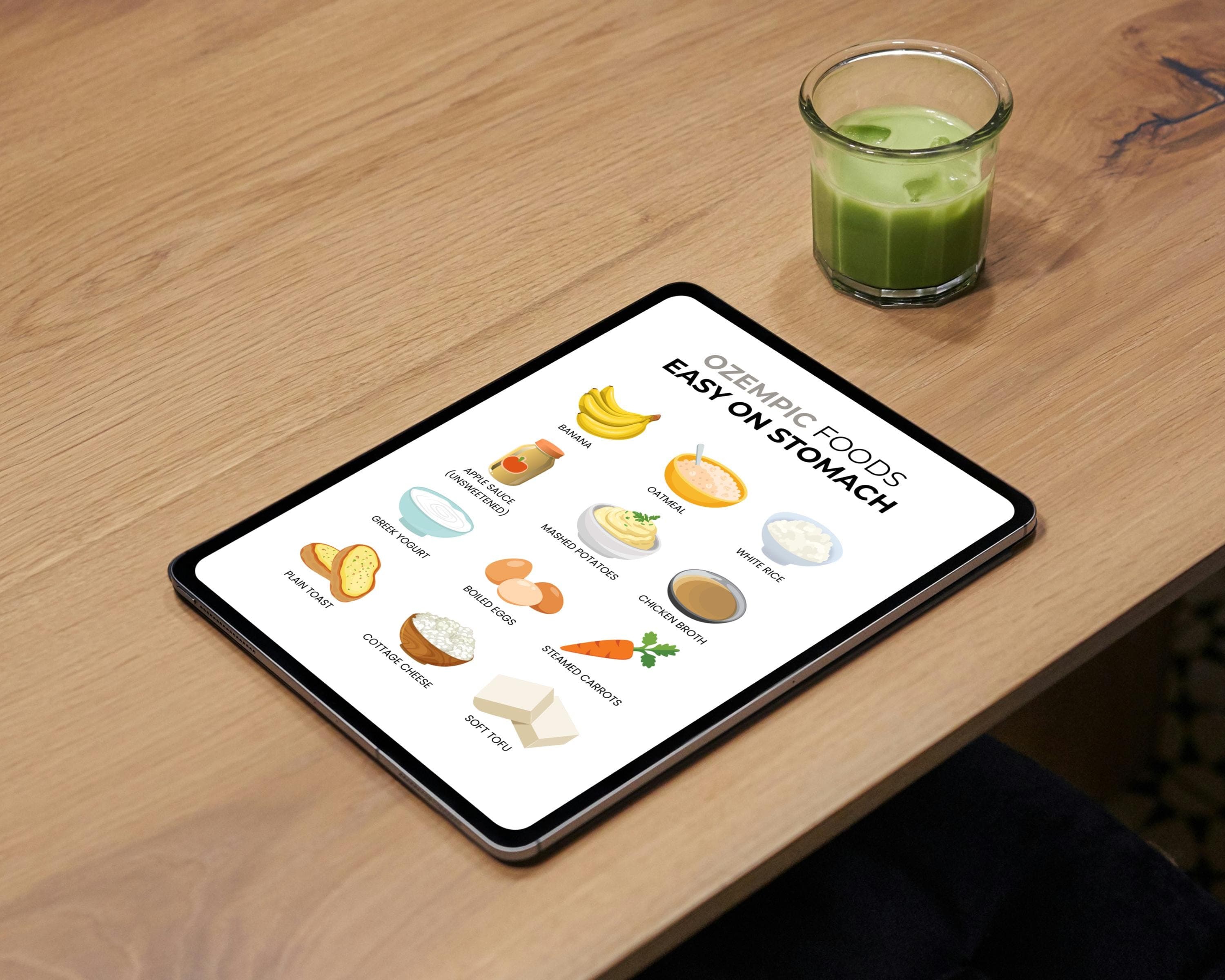 GLP-1 Food Chart For Semaglutide Users | GLP-1 High Fiber Grocery List | Meal Planning Printable PDF | Food List Semaglutide