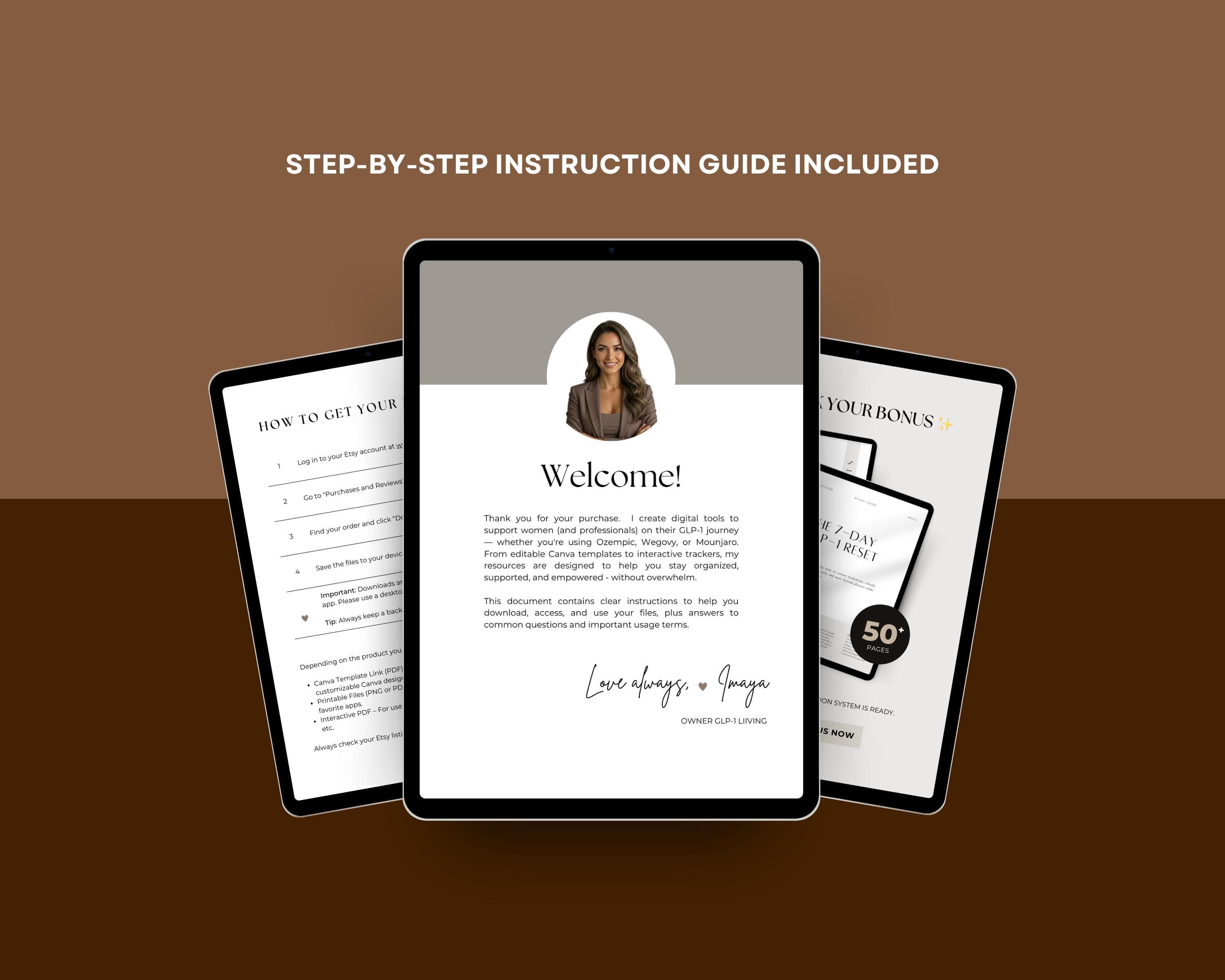GLP-1 Weight Loss Instagram Templates | Med Spa Marketing Canva Bundle | Clinic Social Media Post Kit | Peptide Treatment Canva Templates