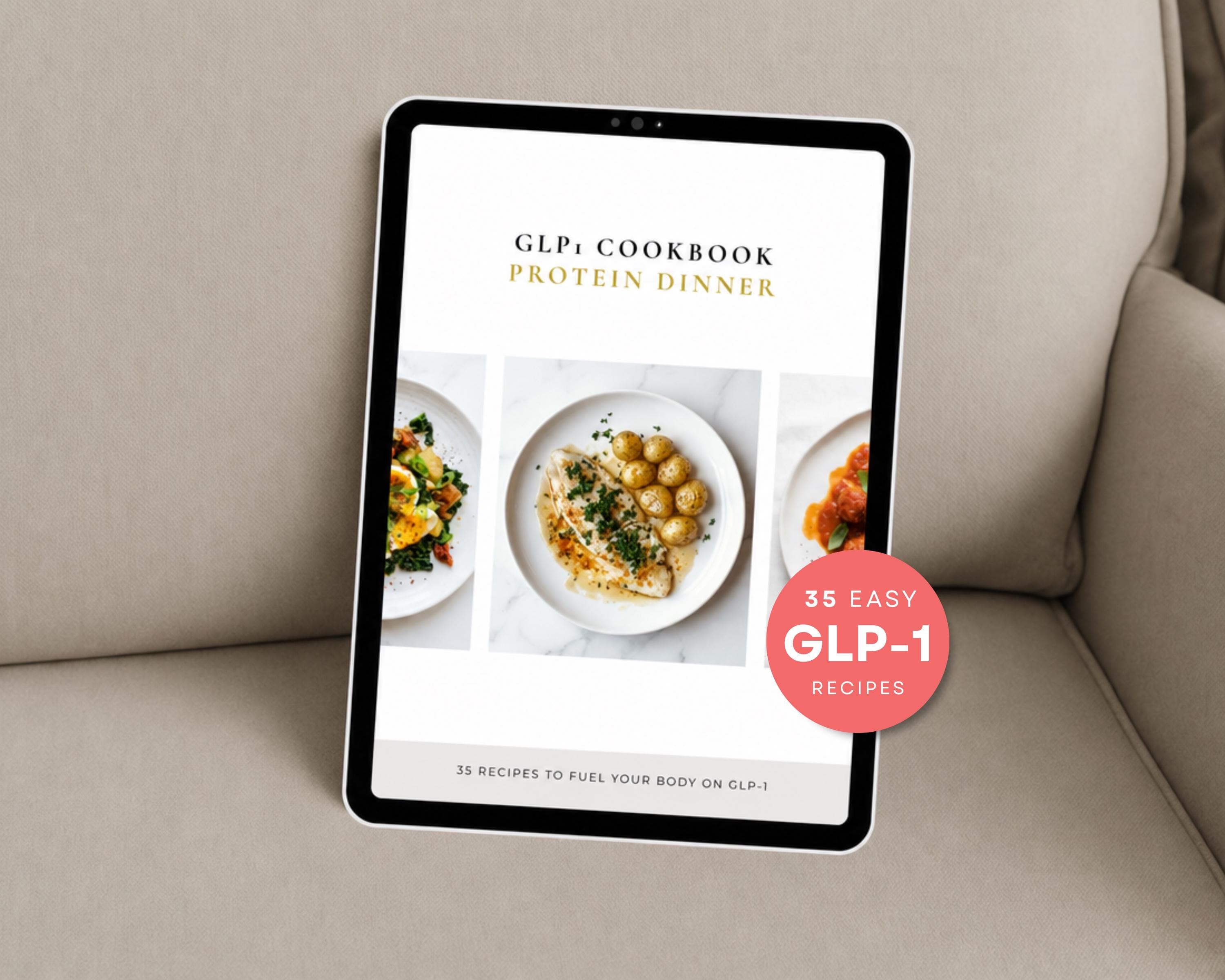 High Protein Meal Plan for Weight Loss | 35 GLP-1 Recipes with Protein Per Serving | Digital PDF Cookbook Instant Download