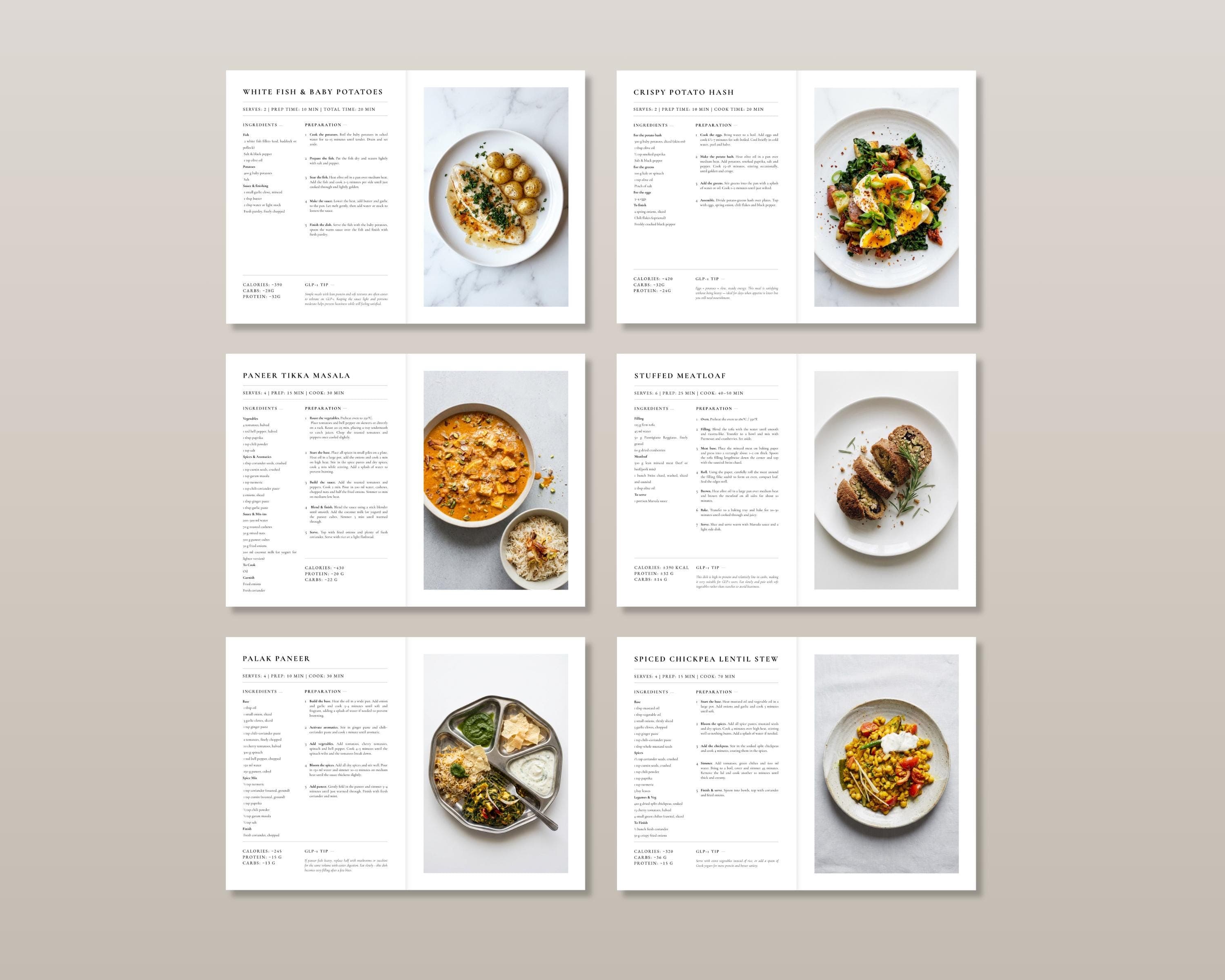 High Protein Meal Plan for Weight Loss | 35 GLP-1 Recipes with Protein Per Serving | Digital PDF Cookbook Instant Download