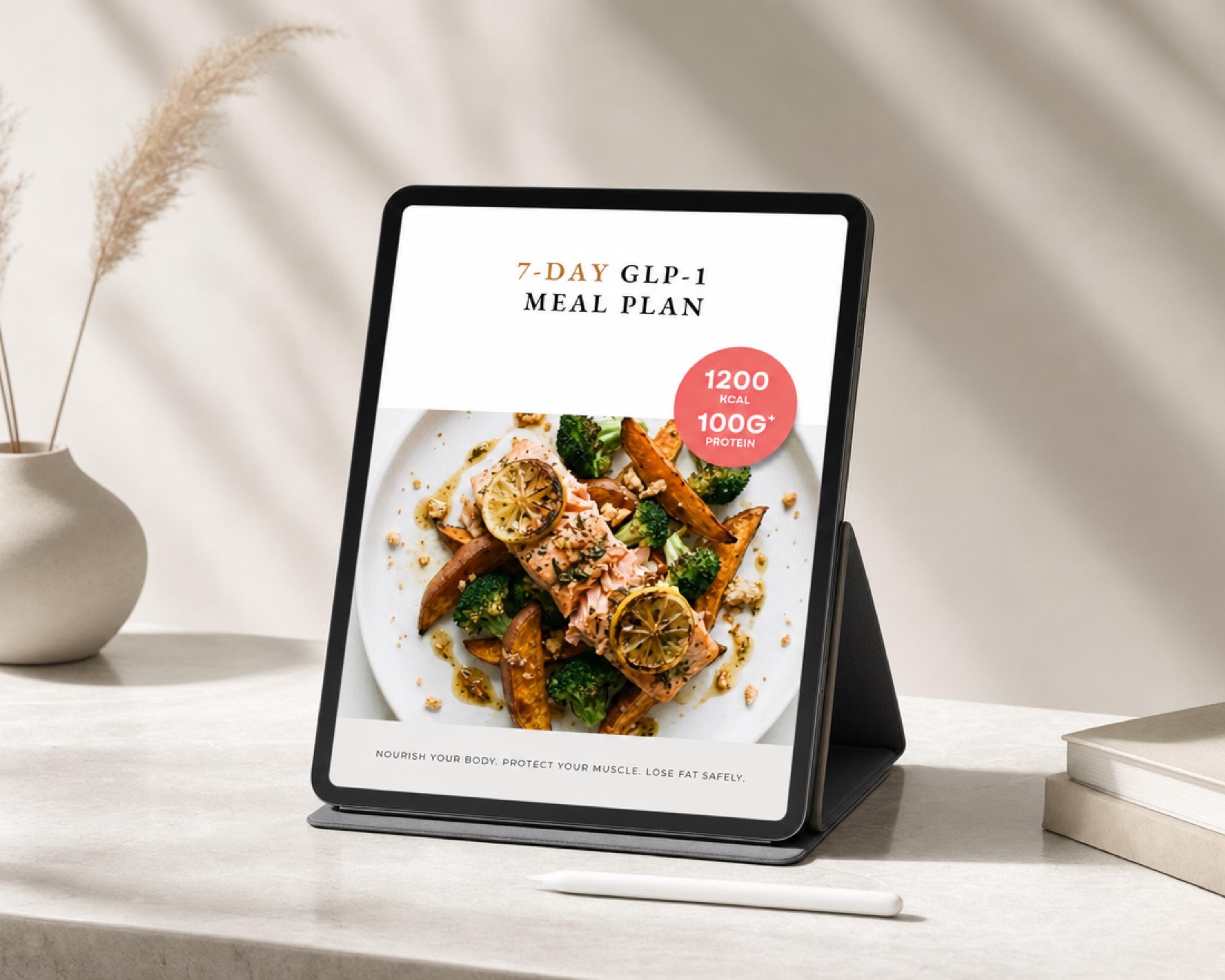 GLP-1 Easy Meal Plan, 7 Day High Protein Meals & Simple Meal Prep for Busy Days, Quick GLP1 Recipes + Grocery List, PDF