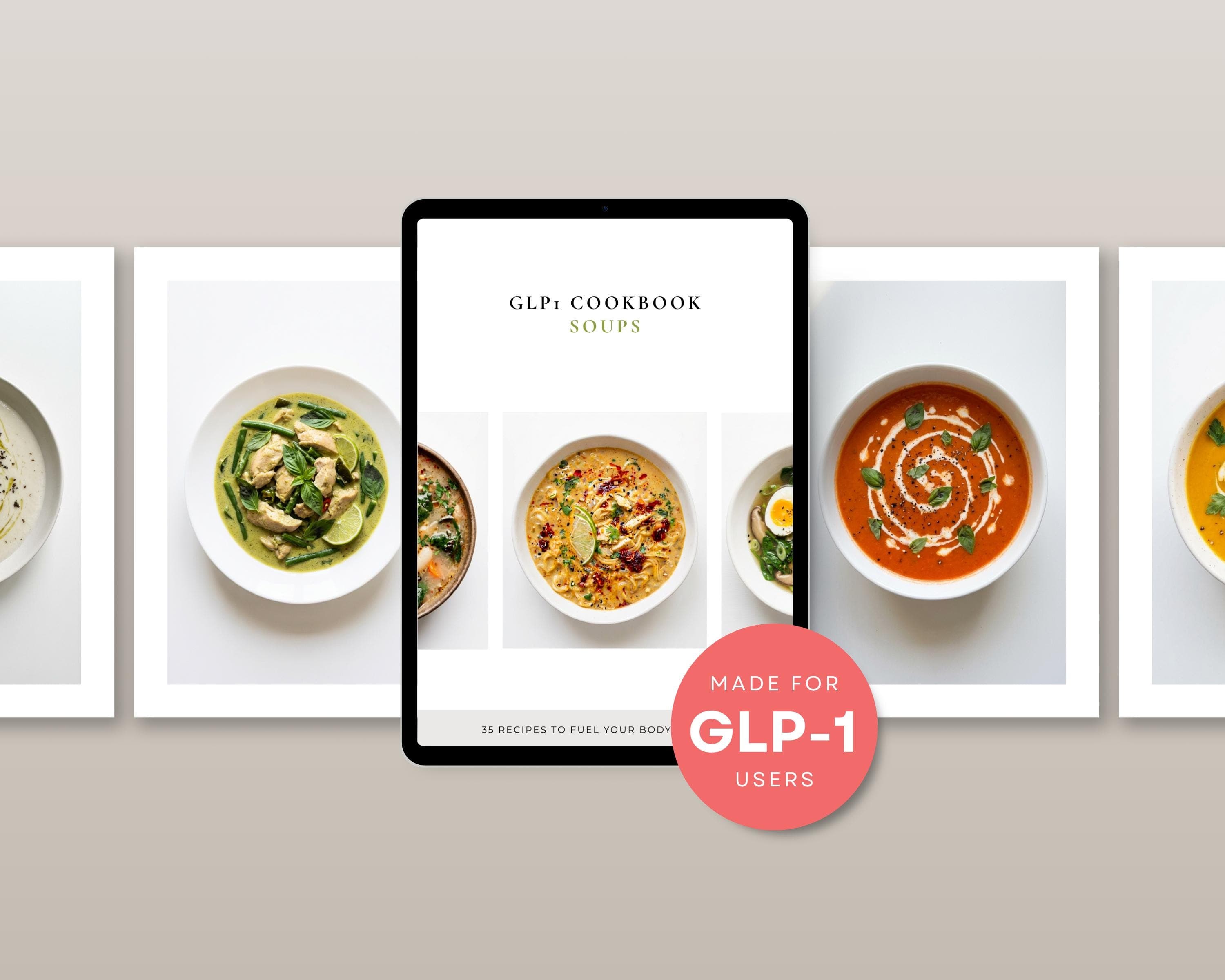 GLP-1 Soup Cookbook for Nausea Support | Tirzepatide High Protein Weight Loss Recipes | Light Digestible GLP1 Diet Meals