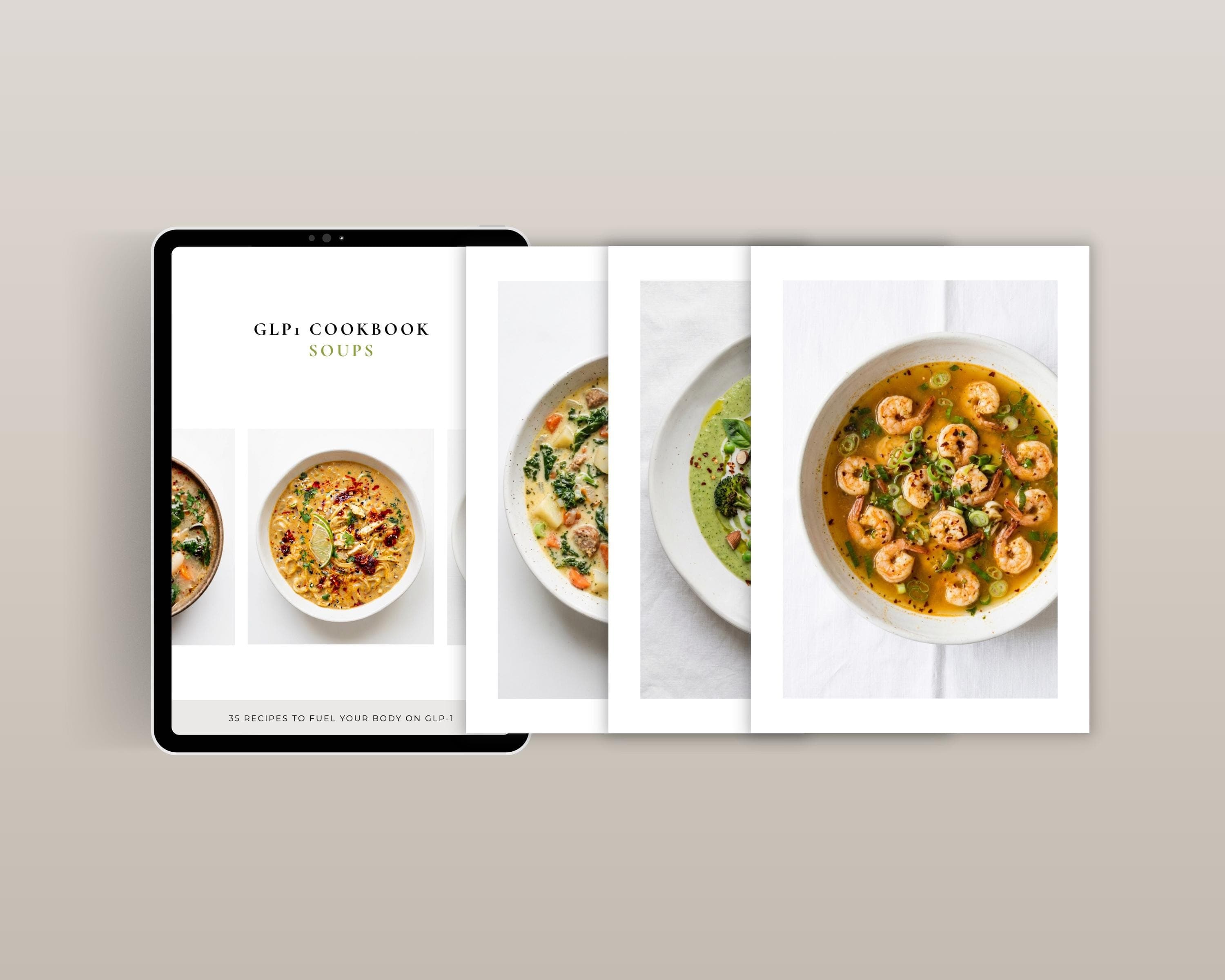 GLP-1 Soup Cookbook for Nausea Support | Tirzepatide High Protein Weight Loss Recipes | Light Digestible GLP1 Diet Meals