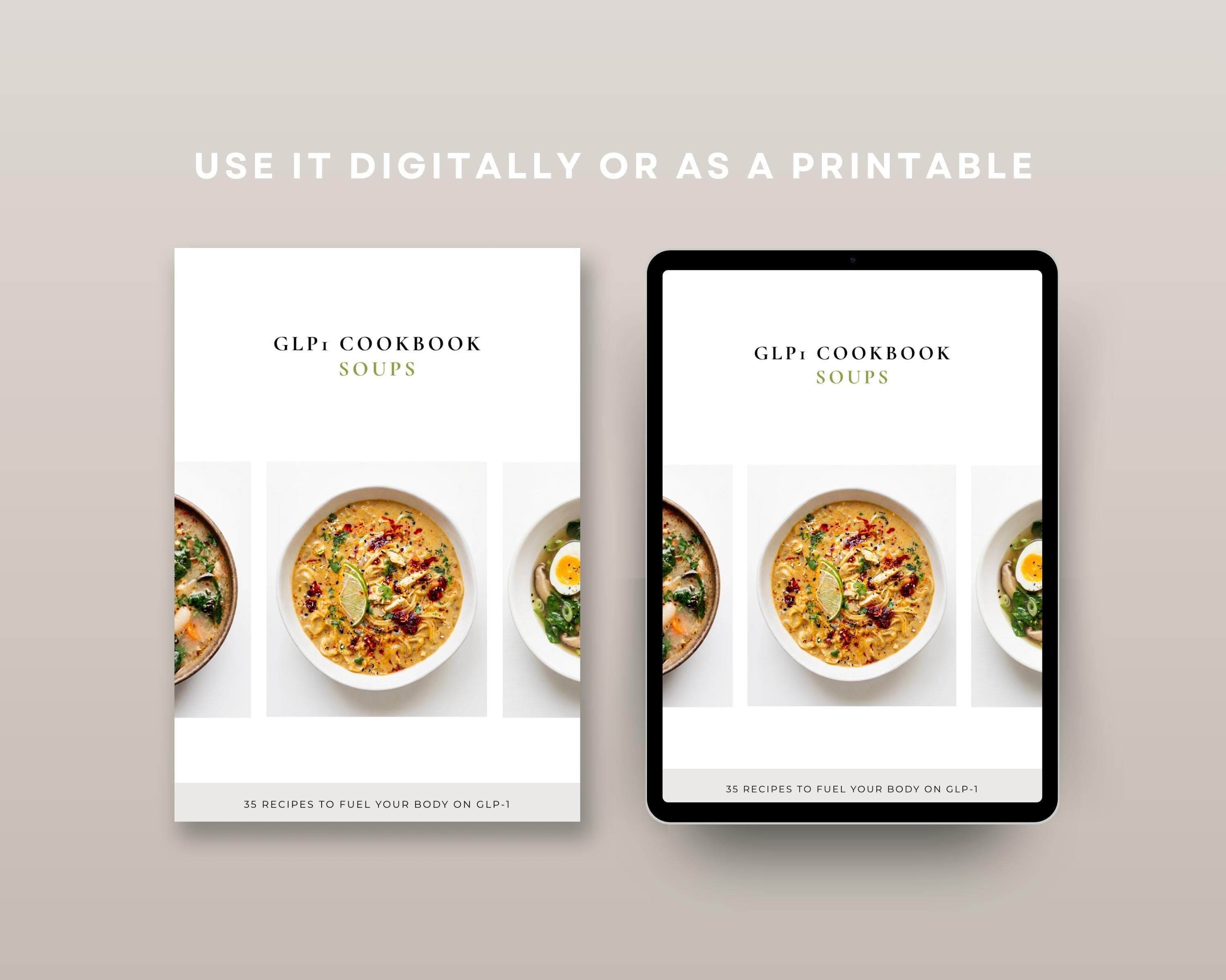 GLP-1 Soup Cookbook for Nausea Support | Tirzepatide High Protein Weight Loss Recipes | Light Digestible GLP1 Diet Meals
