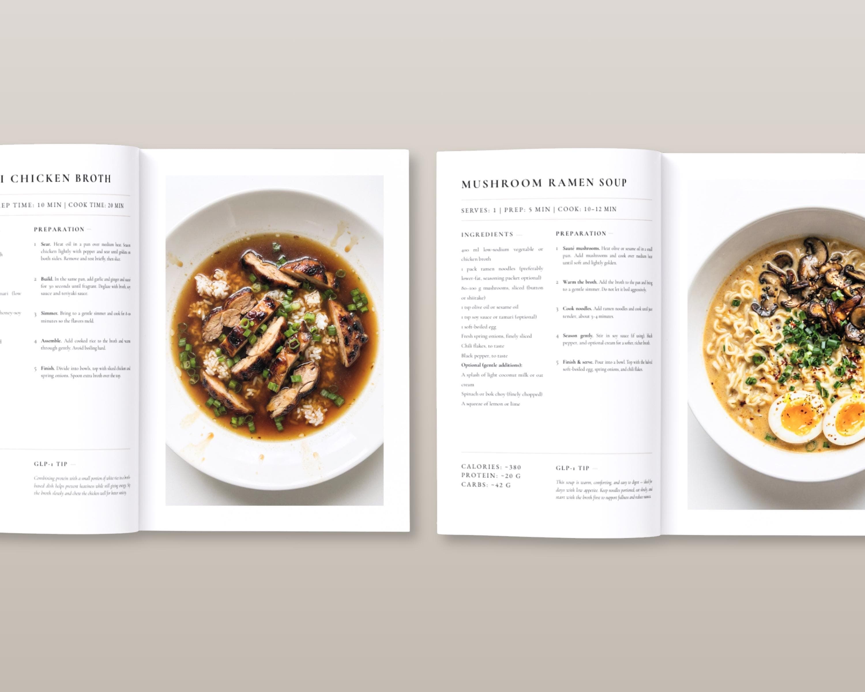 GLP-1 Soup Cookbook for Nausea Support | Tirzepatide High Protein Weight Loss Recipes | Light Digestible GLP1 Diet Meals