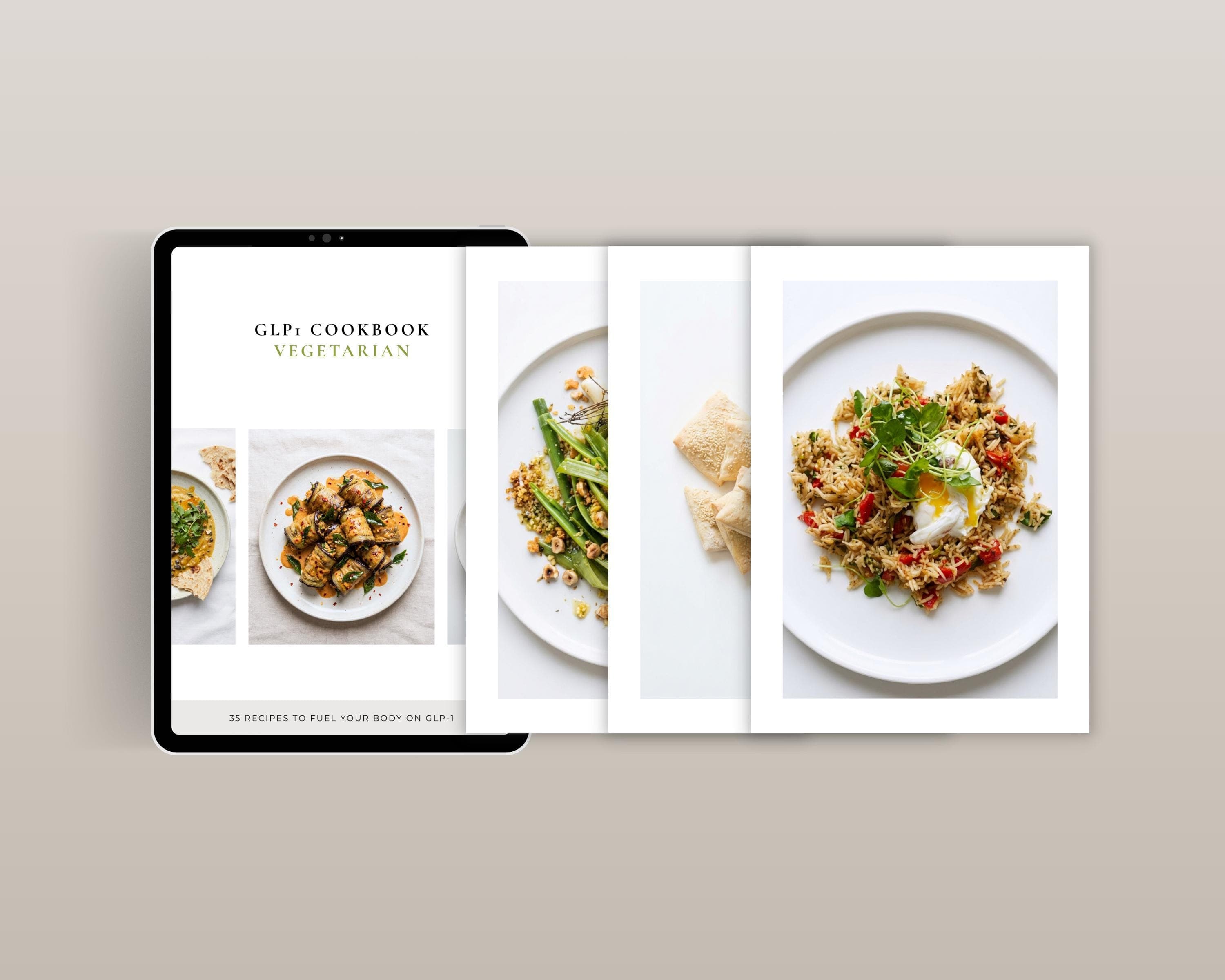 GLP-1 Vegetarian Recipes | 35 Meat-Free High Protein Meals with Fiber & Calories | Instant PDF Cookbook Download