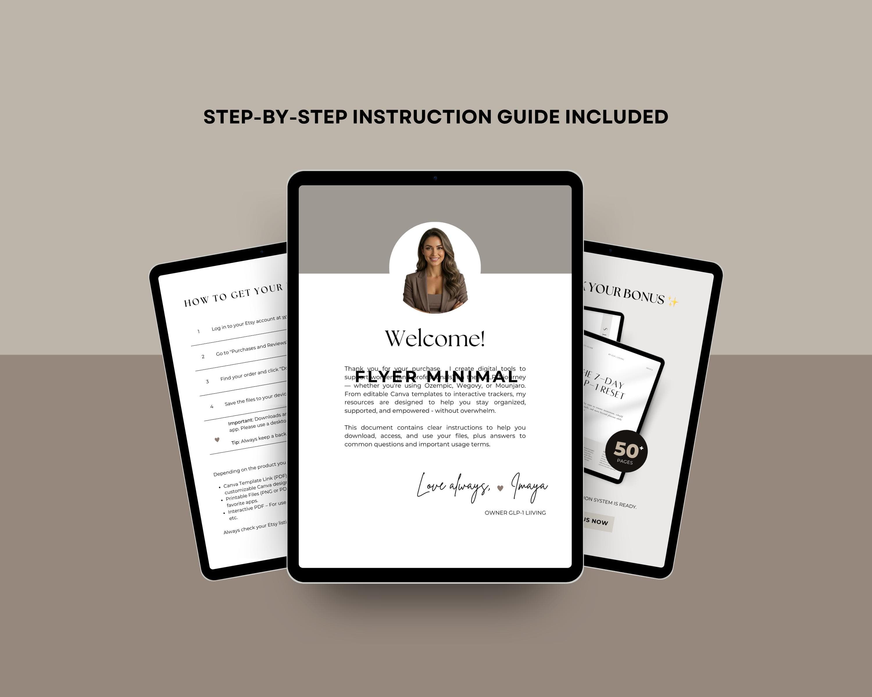 Tirzepatide GLP-1 Flyer Template | Beauty Clinic Weight Loss Marketing Canva Templates | Client Education Social Media Post