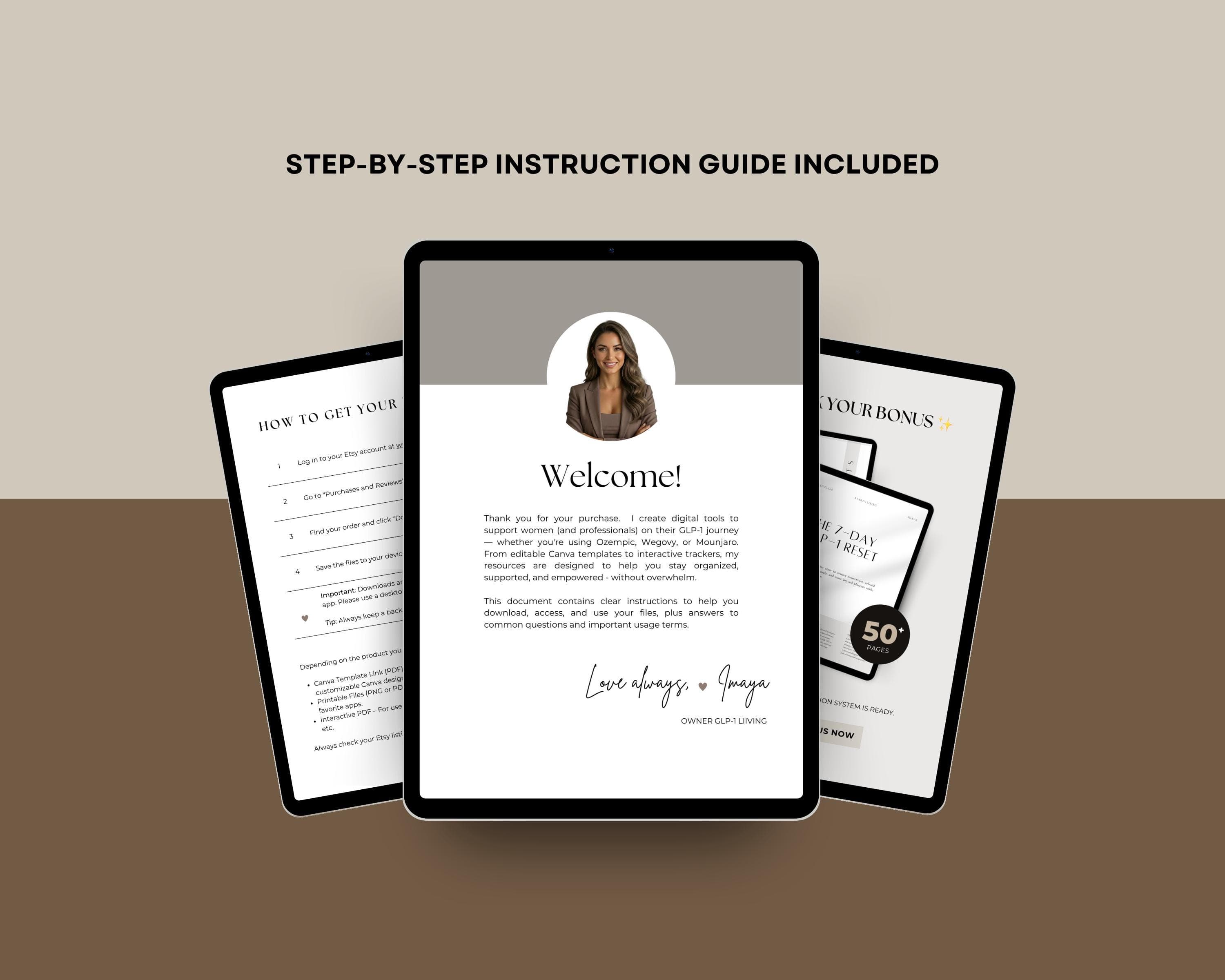 GLP-1 Promotional Flyer Canva, 2 Editable Weight Loss Clinic Offer Templates