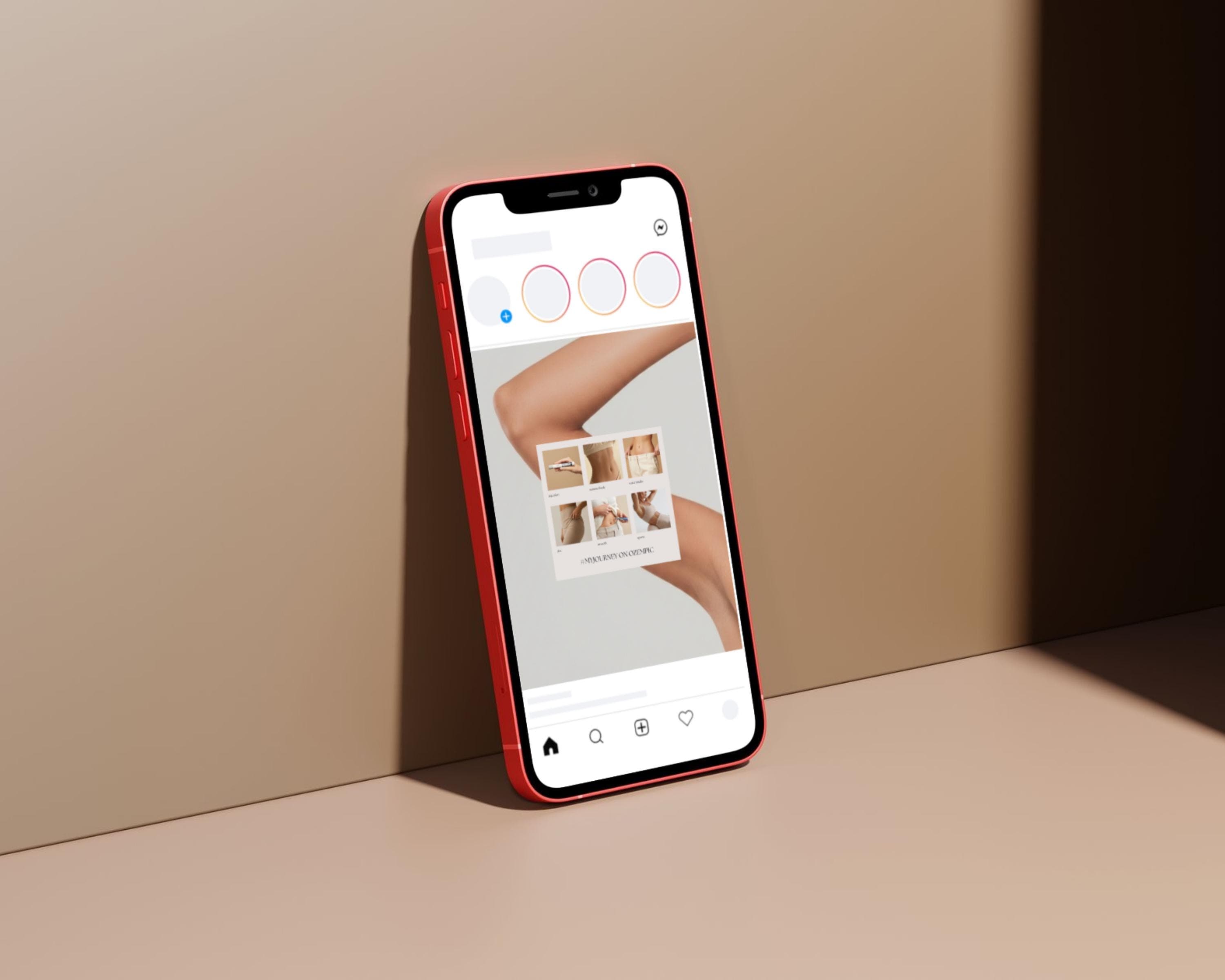 Peptide Therapy Instagram Templates, Editable Canva Posts | Medspa IV Therapy & GLP-1 Wellness Injection Social Media