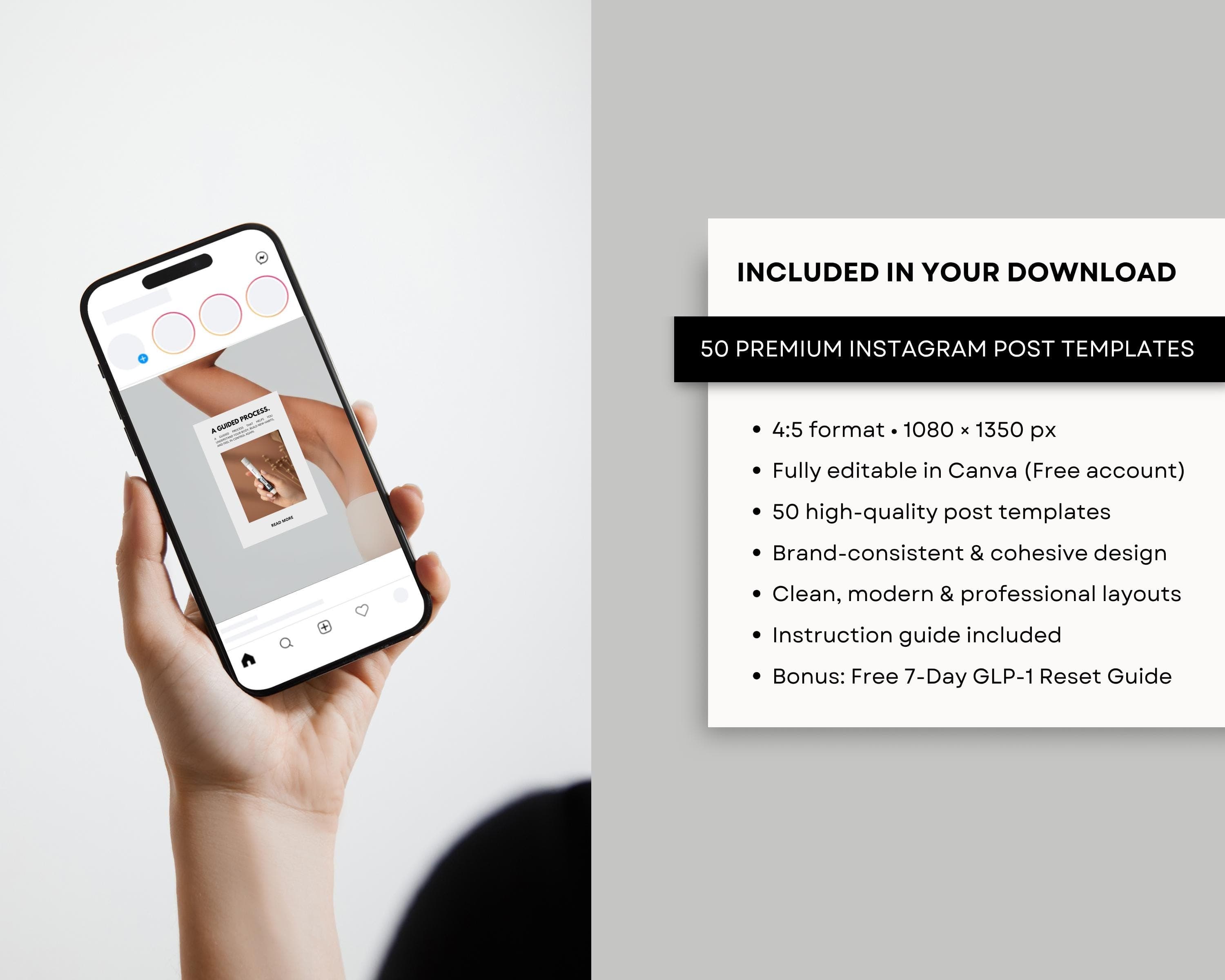 Weight Loss Medication Instagram Templates, Editable Canva Posts | Medical Weight Loss Clinic Marketing & Medspa Kit