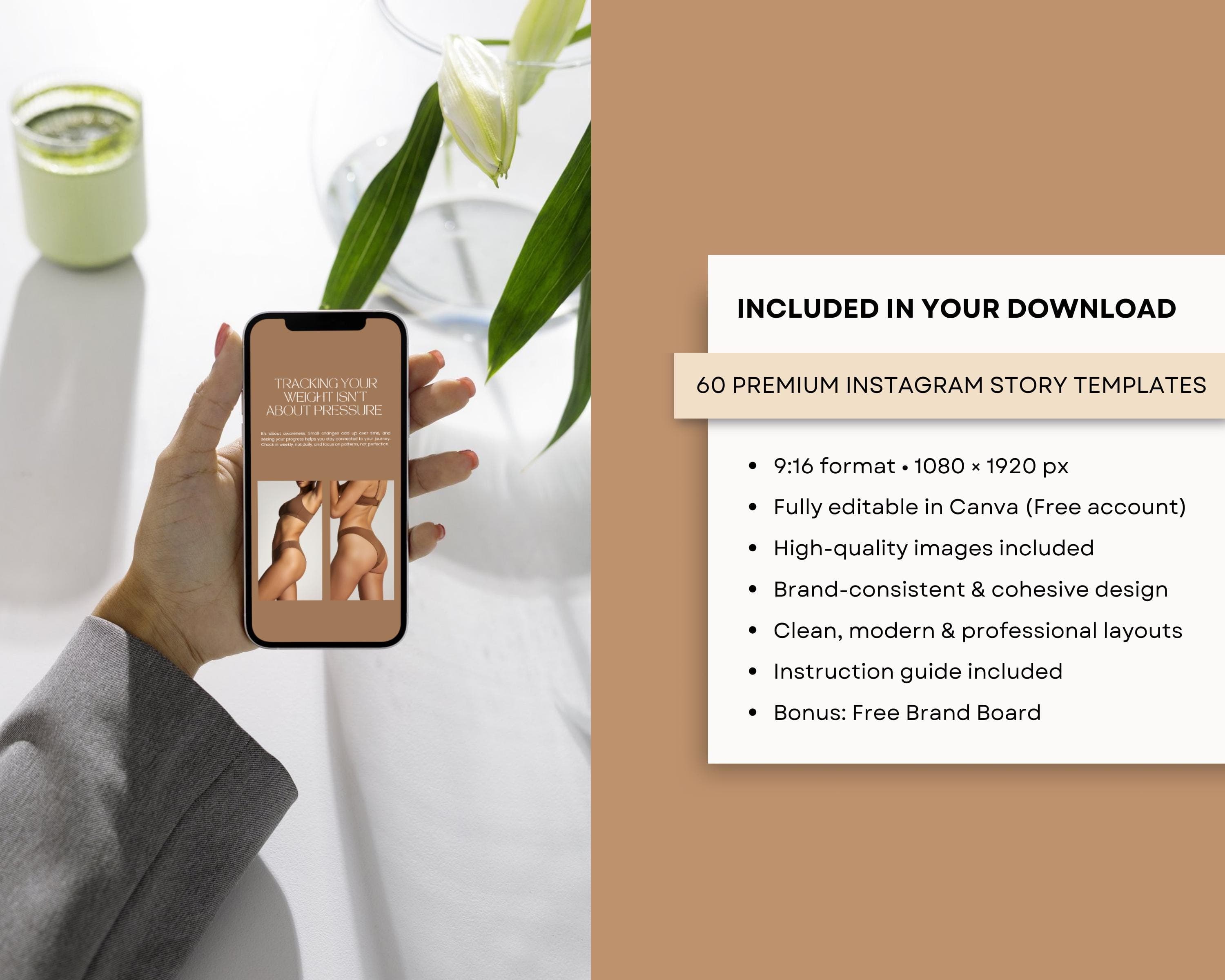 Medspa Weight Loss Templates Editable in Canva | GLP-1 Instagram Story Templates for Med Spas | Semaglutide Medspa Social Kit