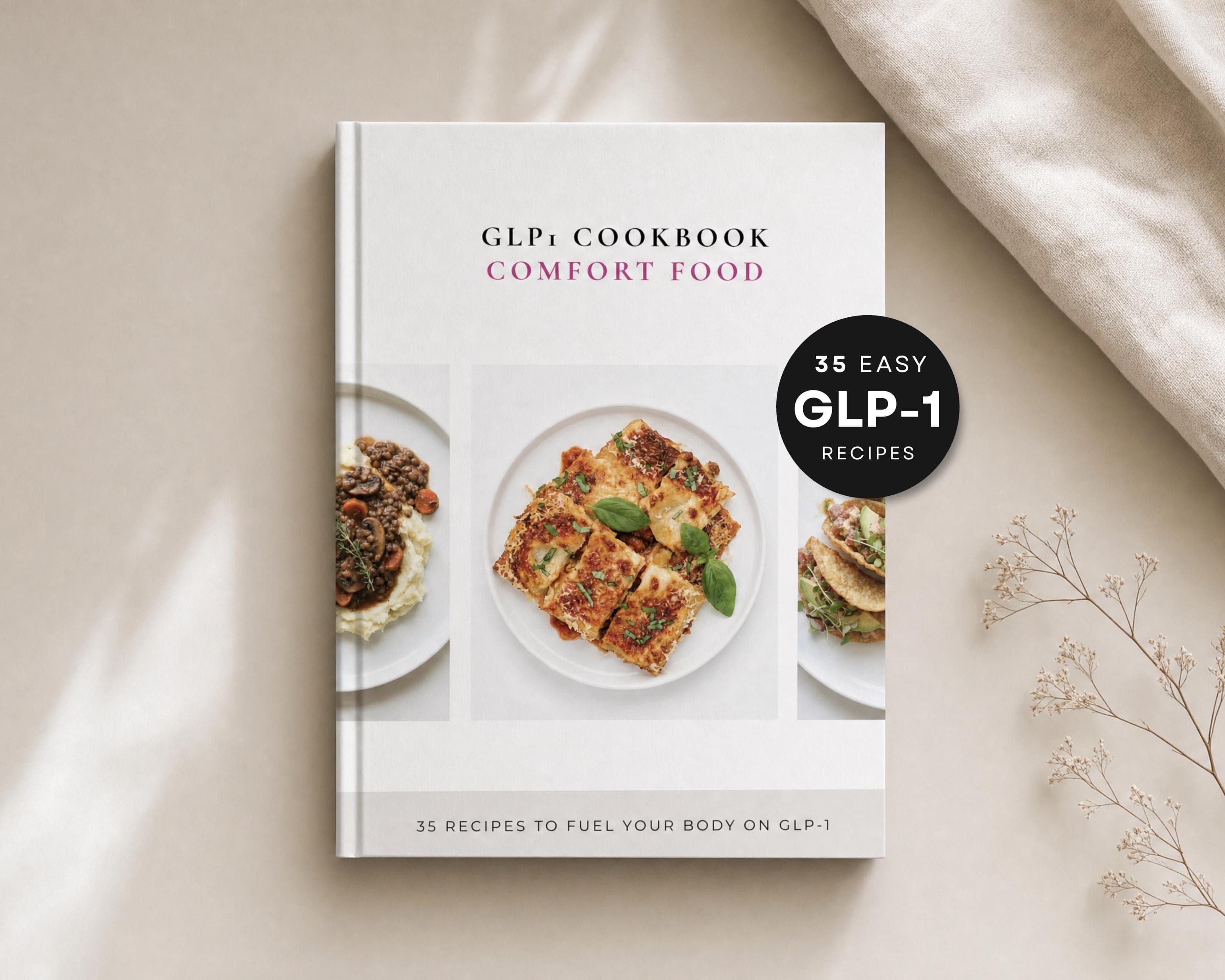 Healthy Comfort Food Cookbook for Weight Loss | High Protein Cozy GLP-1 Recipes | 35 Lightened Classics | Printable PDF