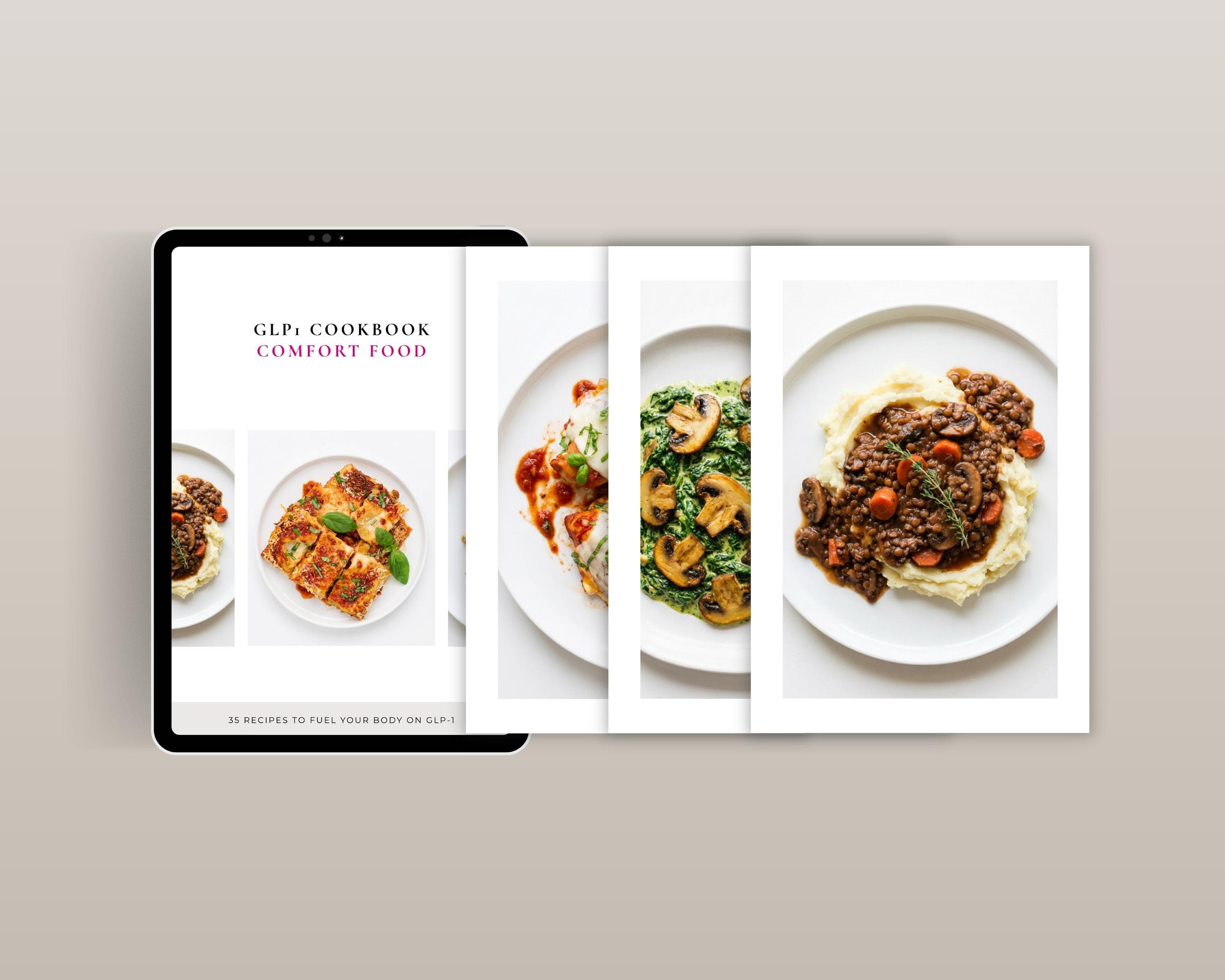 Healthy Comfort Food Cookbook for Weight Loss | High Protein Cozy GLP-1 Recipes | 35 Lightened Classics | Printable PDF