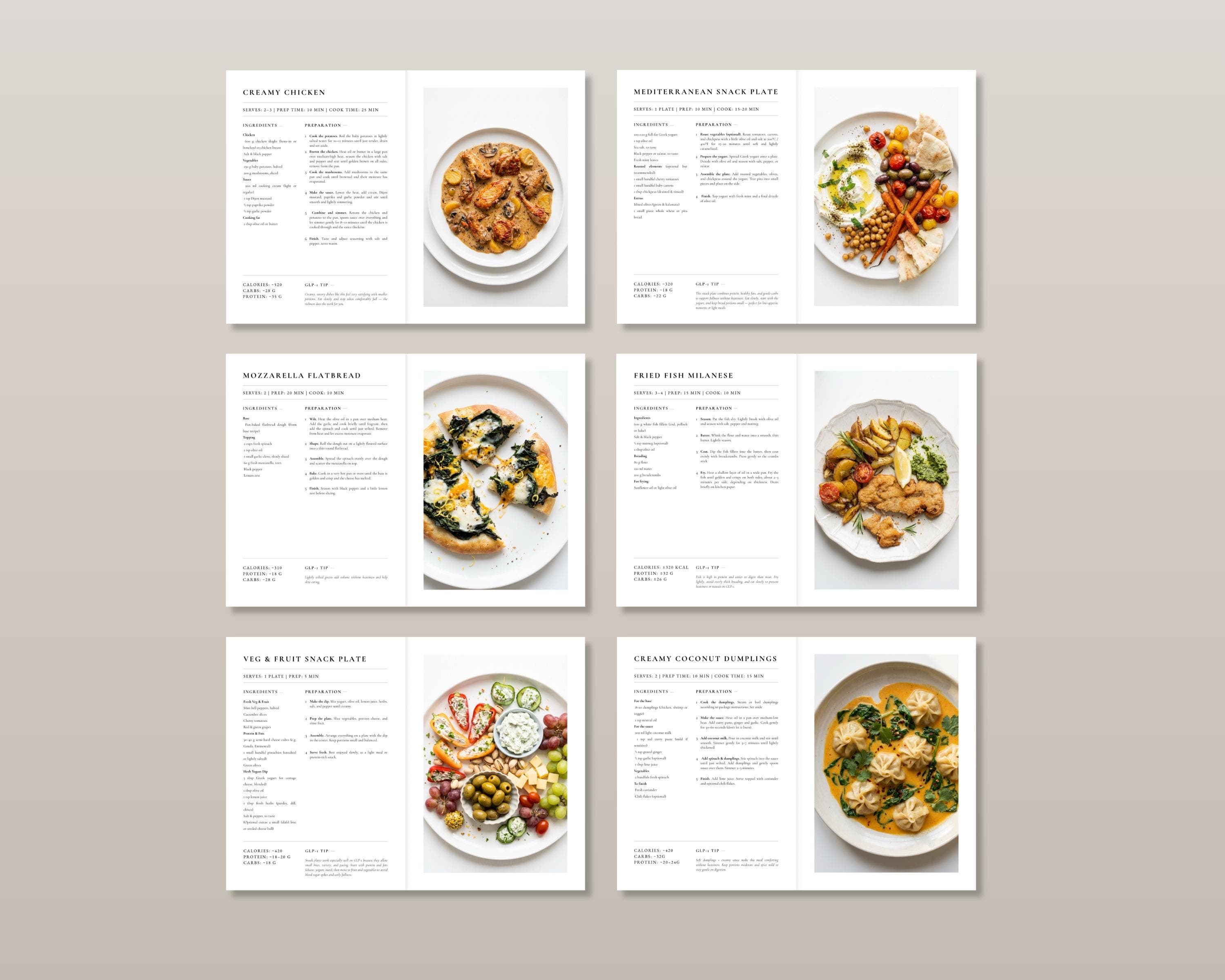 Healthy Comfort Food Cookbook for Weight Loss | High Protein Cozy GLP-1 Recipes | 35 Lightened Classics | Printable PDF