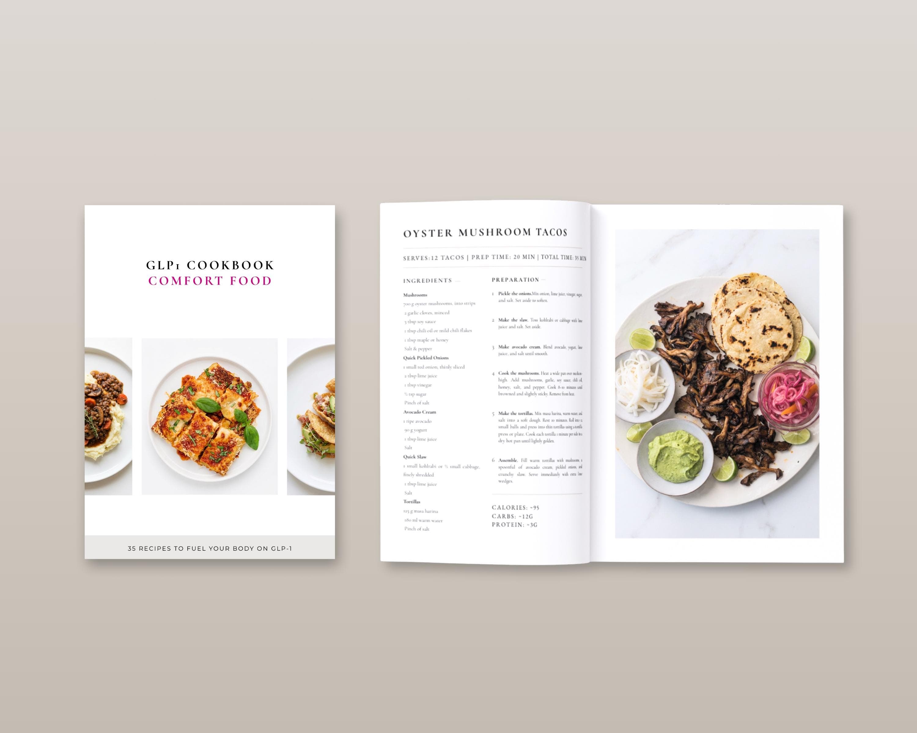 Healthy Comfort Food Cookbook for Weight Loss | High Protein Cozy GLP-1 Recipes | 35 Lightened Classics | Printable PDF