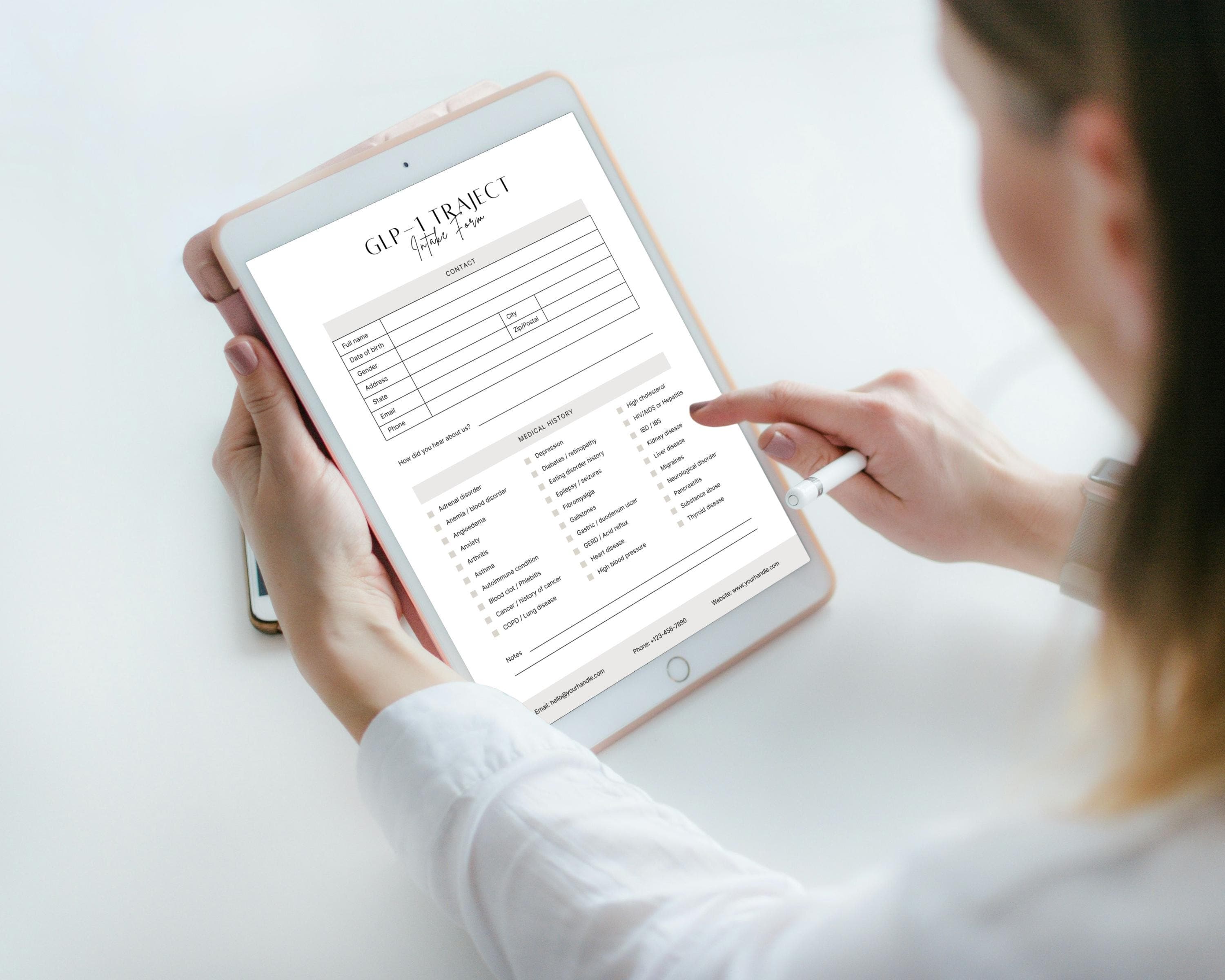 Client Intake Form & Onboarding Bundle for GLP-1 Weight Loss Coaches | Editable Canva New Patient Welcome Forms
