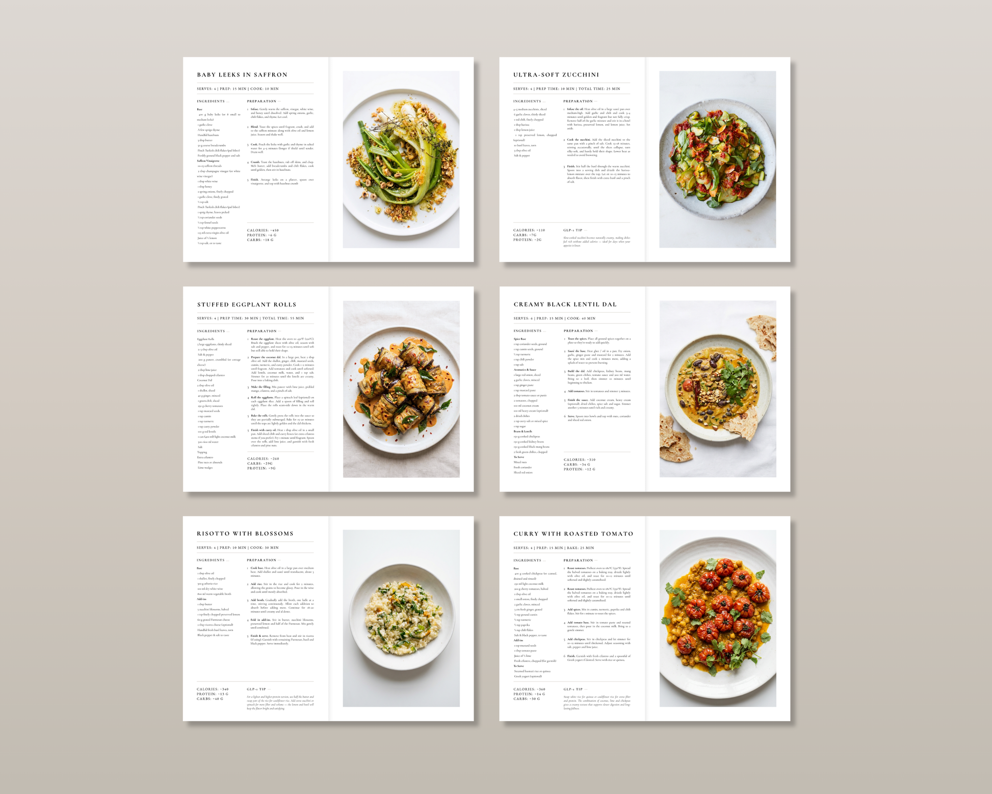GLP-1 Vegetarian Cookbook digital download mockup on white background