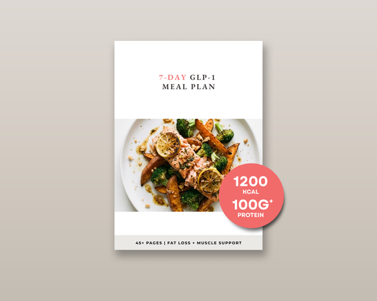 7-day Ozempic meal plan PDF cover on white background — digital download for GLP-1 users