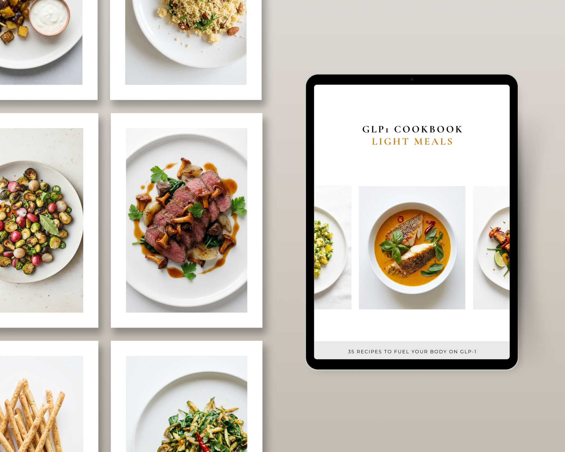 Ozempic light meals cookbook detail — dinner recipe with portion guidance